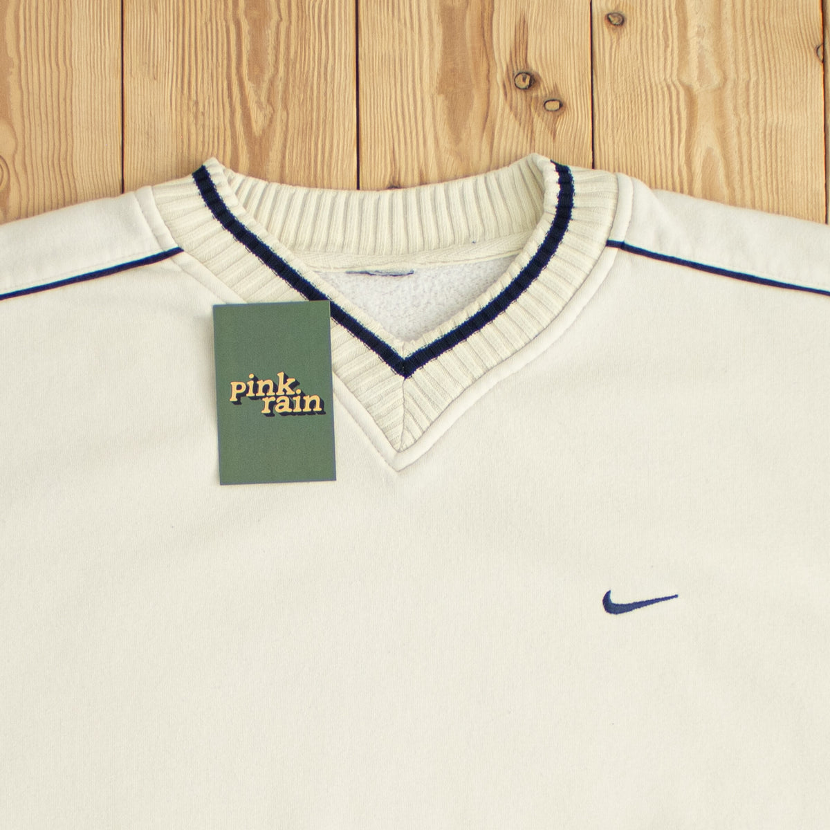 (M/L) Nike Vintage Essential Embroidered Sweatshirt Beige