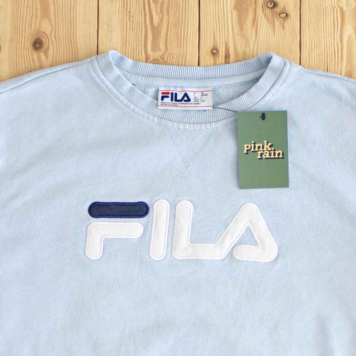 (S) Fila Vintage Embroidered Sweatshirt Blue