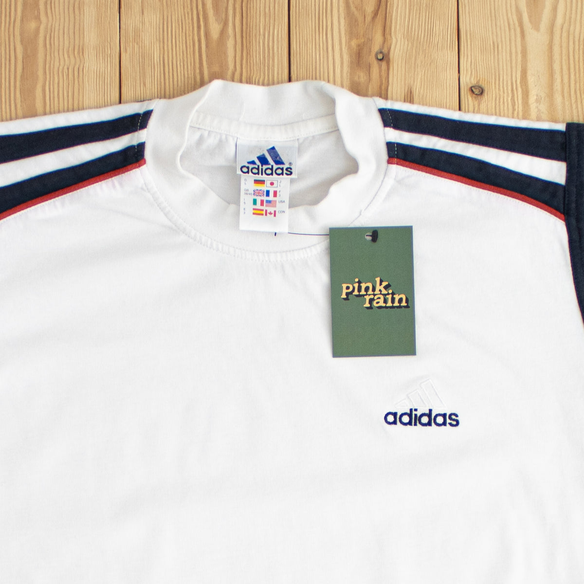 (M) Adidas Vintage Essential Embroidered T-Shirt White