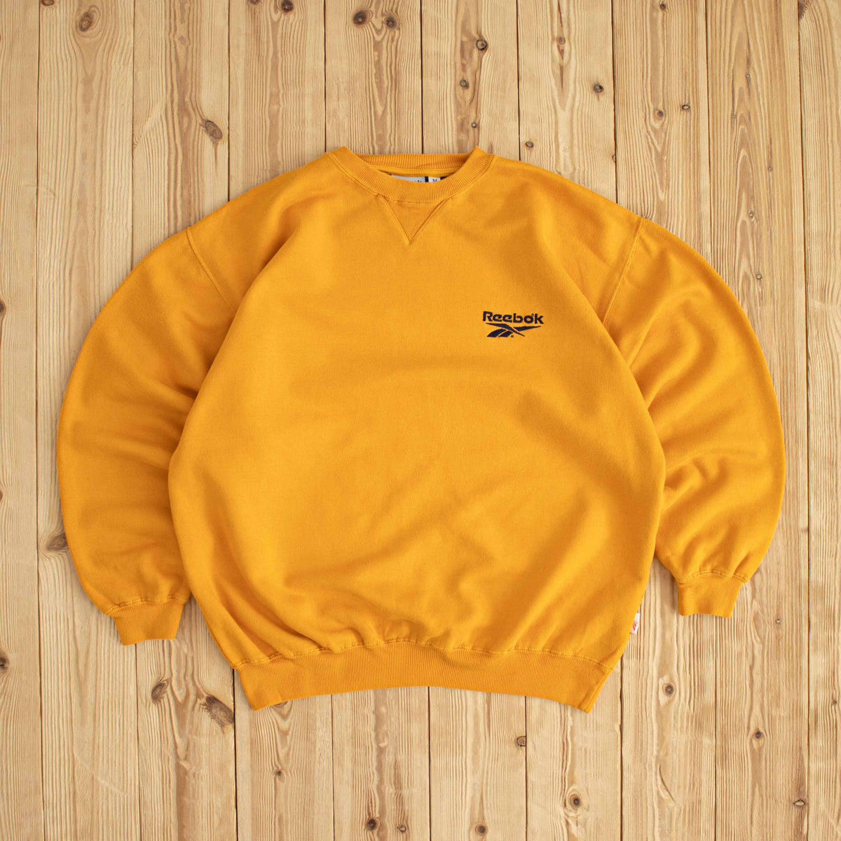 (M) Reebok Athletic Vintage Embroidered Sweatshirt Yellow