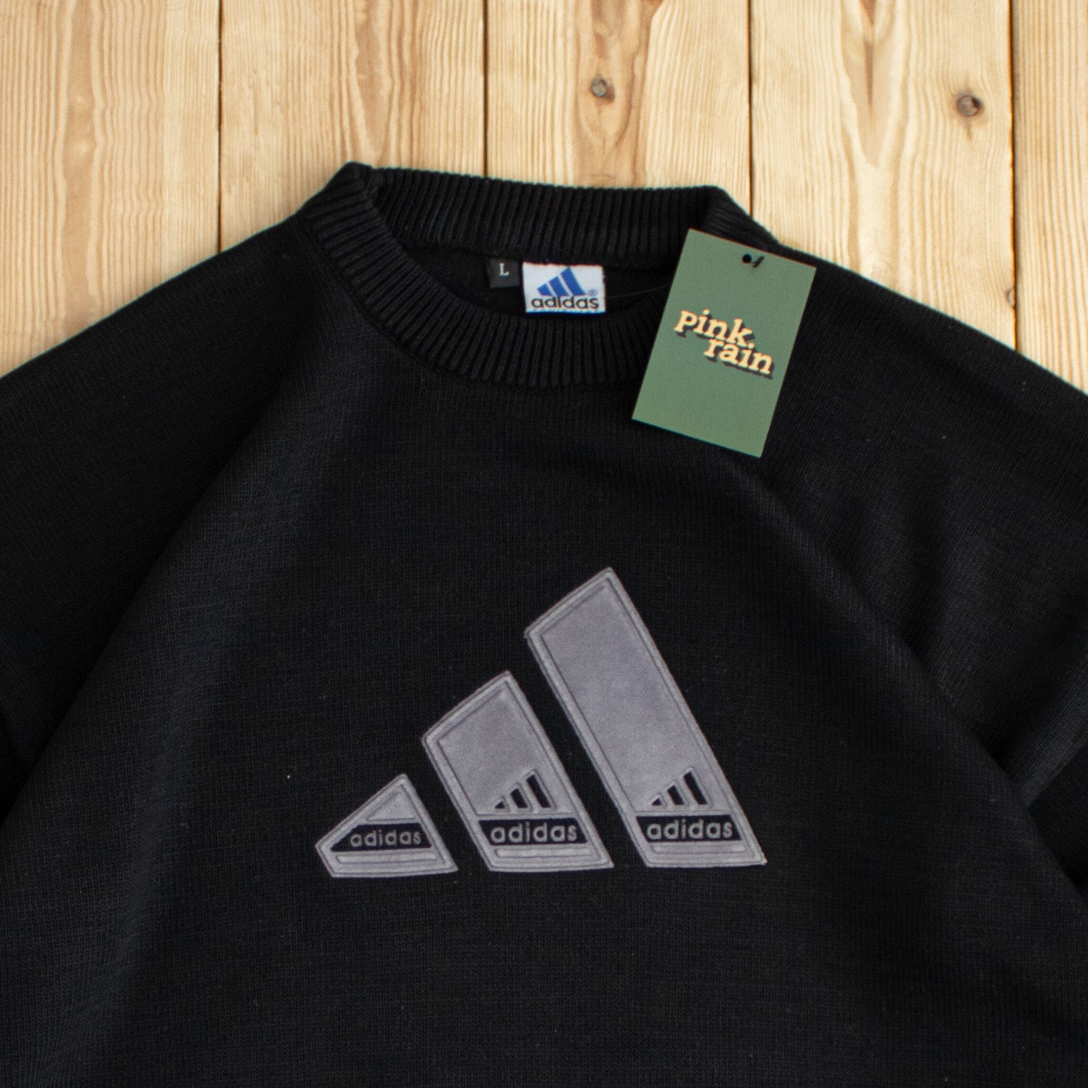 (M/L) Vintage Adidas Logo Sweatshirt