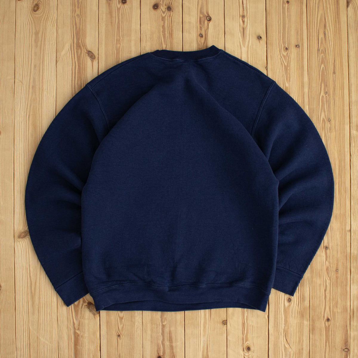 (M/L) Boston Vintage Embroidered Sweatshirt Blue