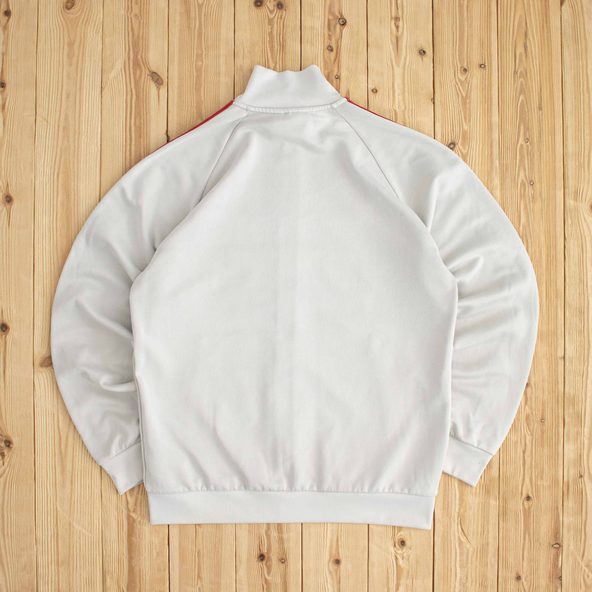 (M) Adidas Embroidered Modern Full-Zip Sweatshirt Gray