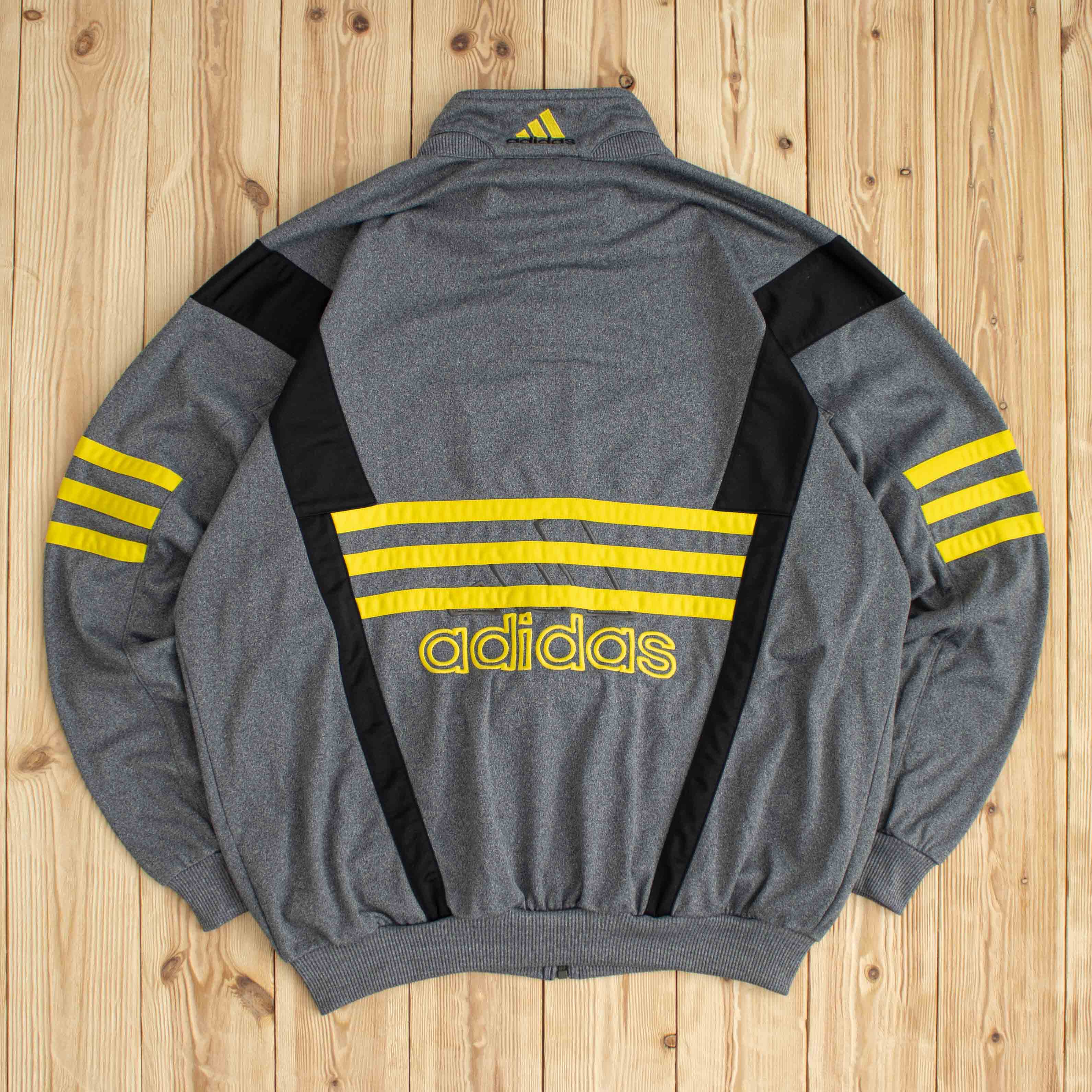 (L) Vintage Adidas Essential Embroidered Full-Zip Sweatshirt