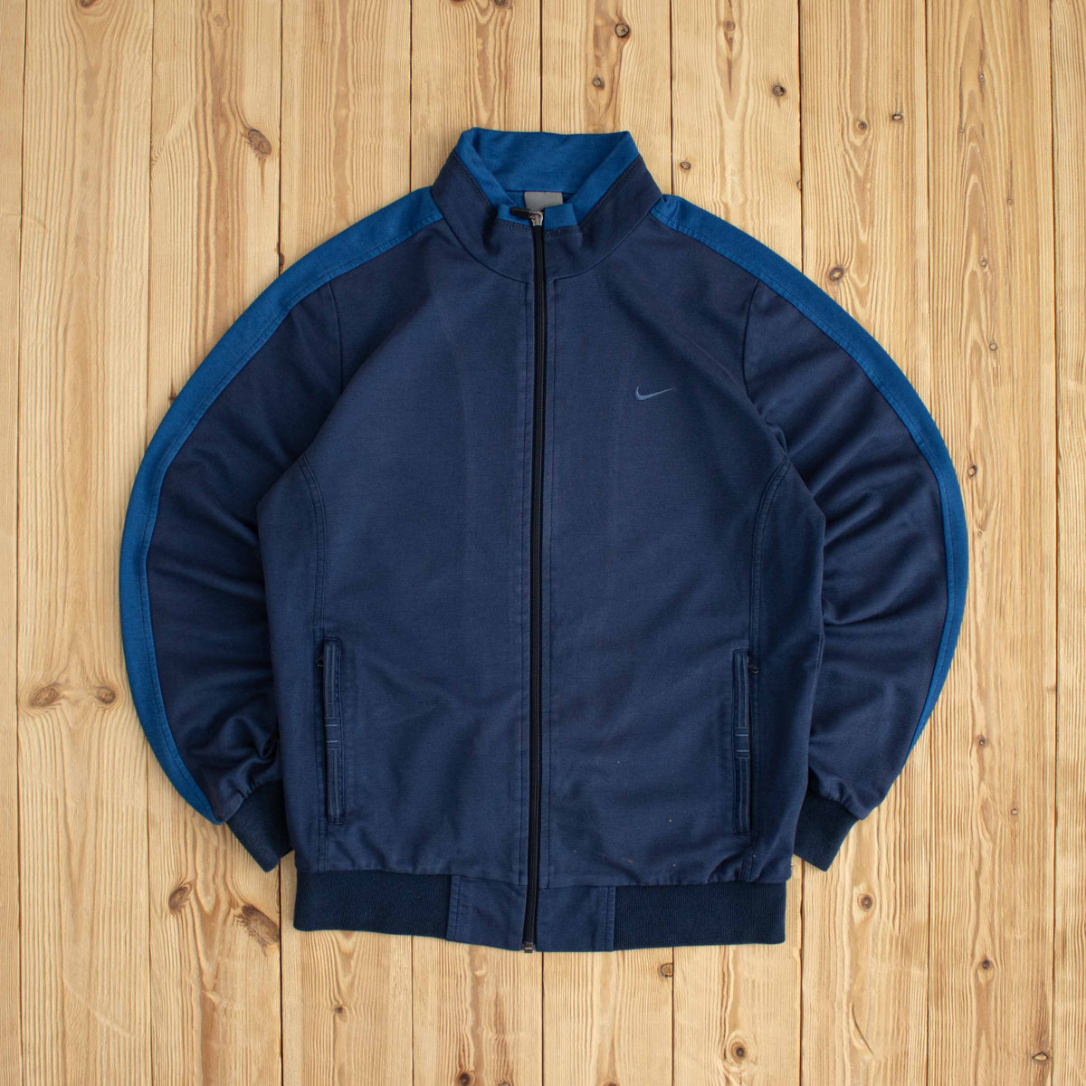 (S) Nike Vintage Embroidered Full-Zip Sweatshirt Blue