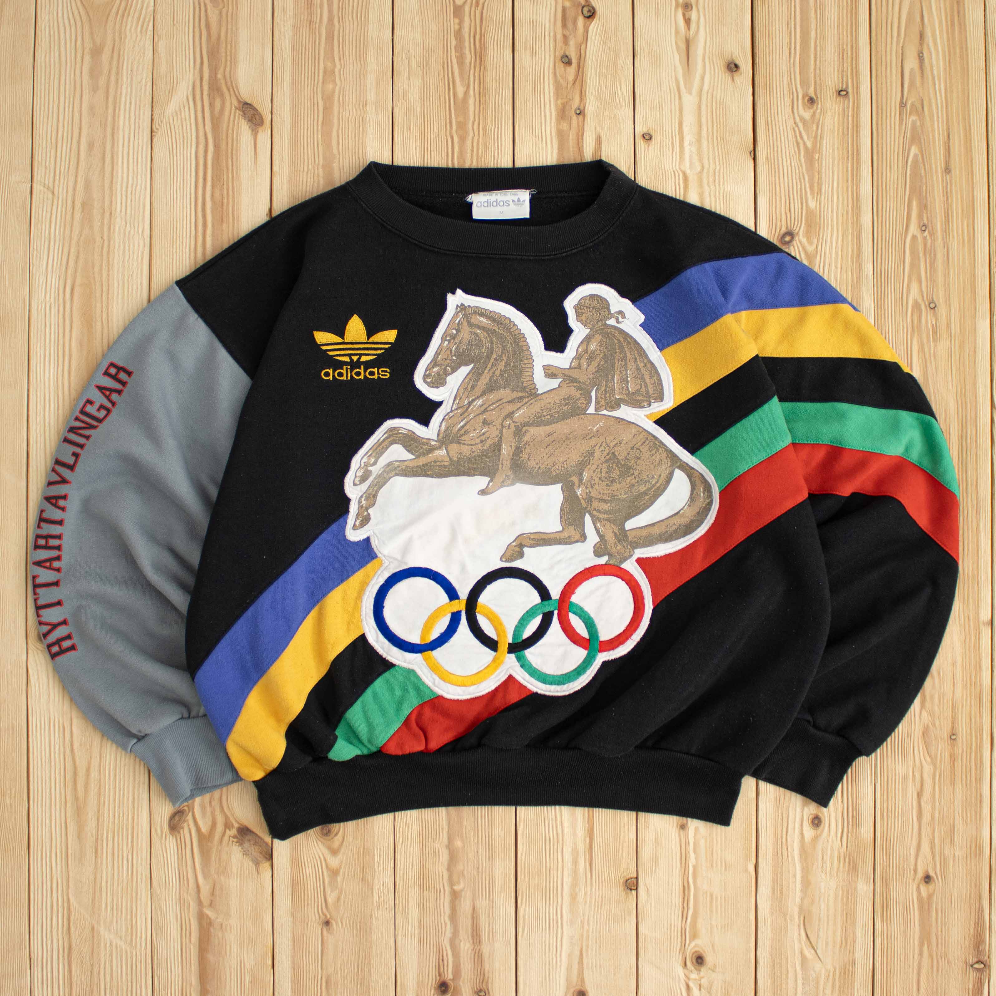 (M) 1952 Adidas Olympics Helsinki Embroidered Sweatshirt