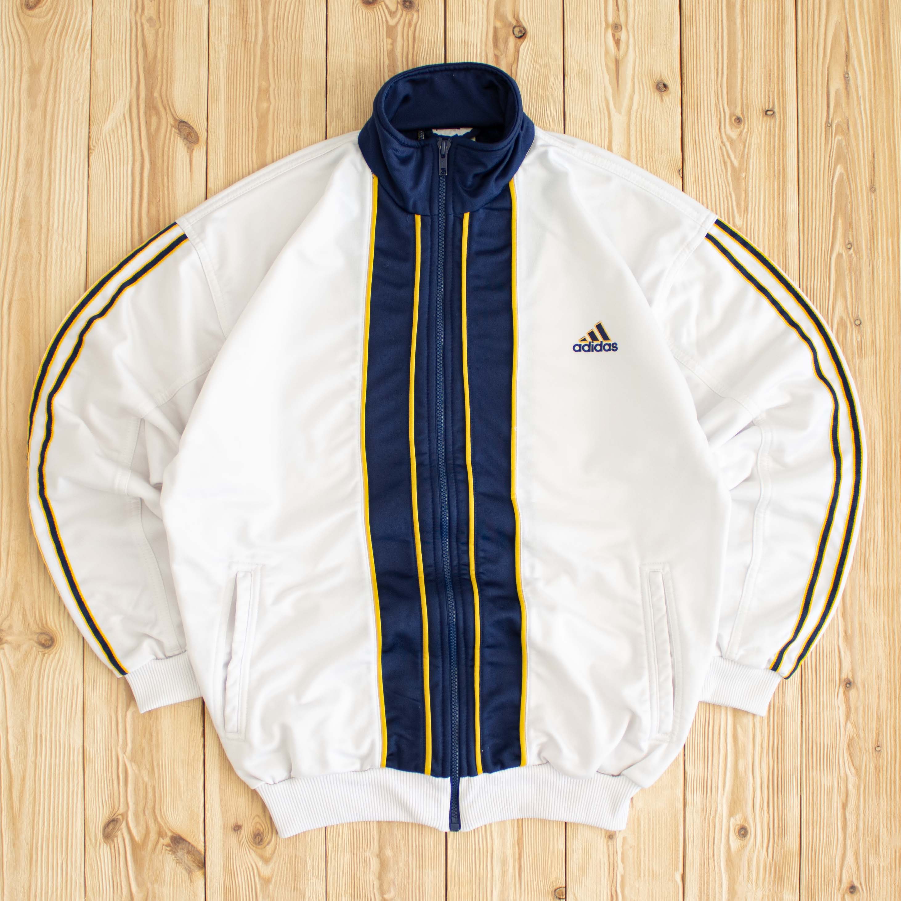 (S) Vintage Adidas Embroidered Full-Zip Sweatshirt