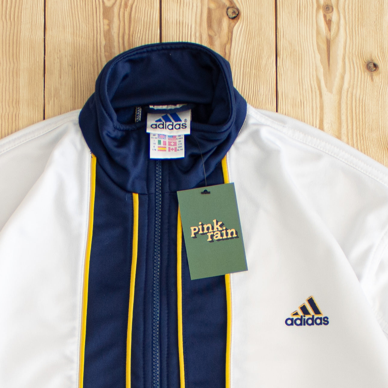 (S) Vintage Adidas Embroidered Full-Zip Sweatshirt