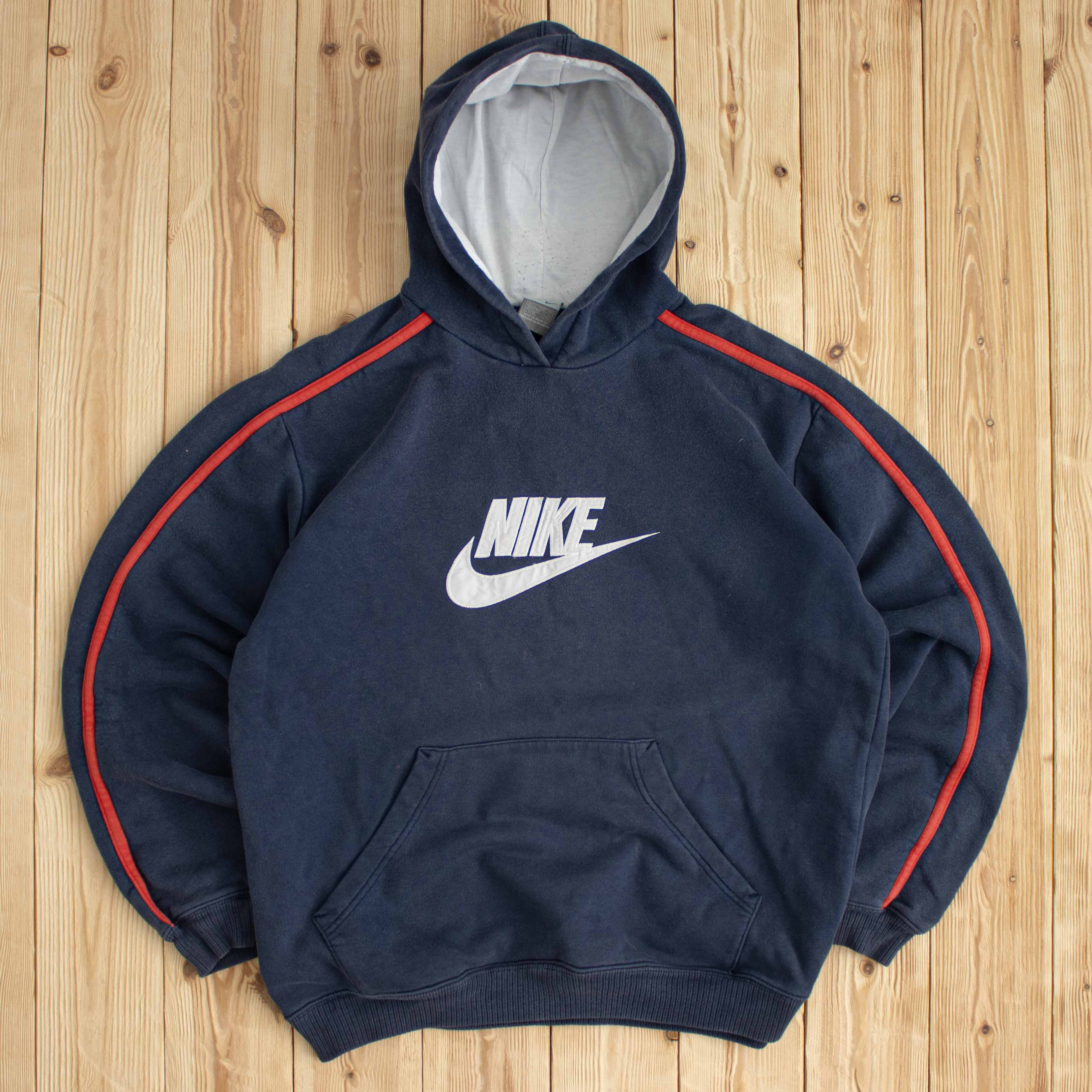 (S/M) Vintage Nike Logo Embroidered Hoodie