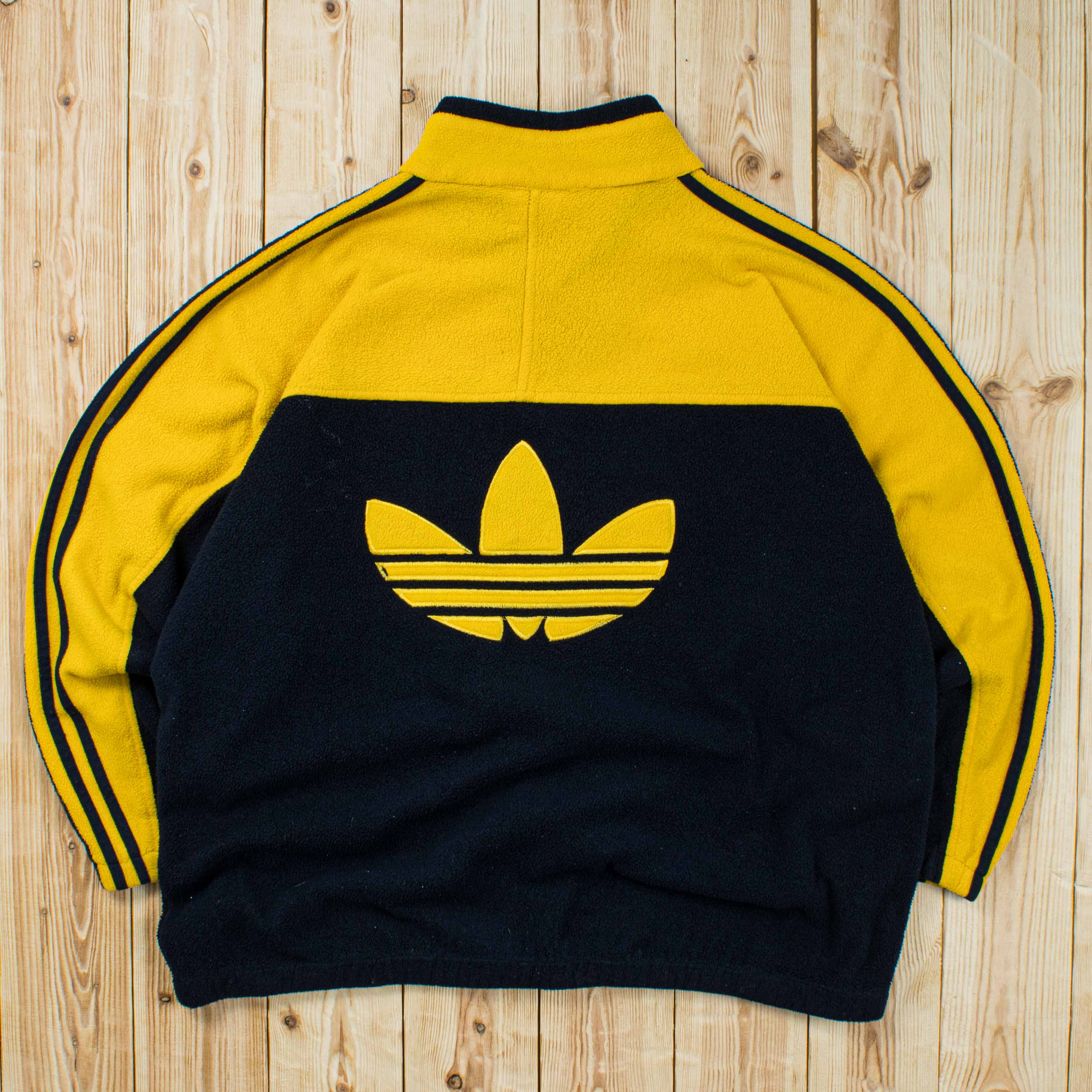 (L) Vintage Adidas Embroidered Full-Zip Sweatshirt