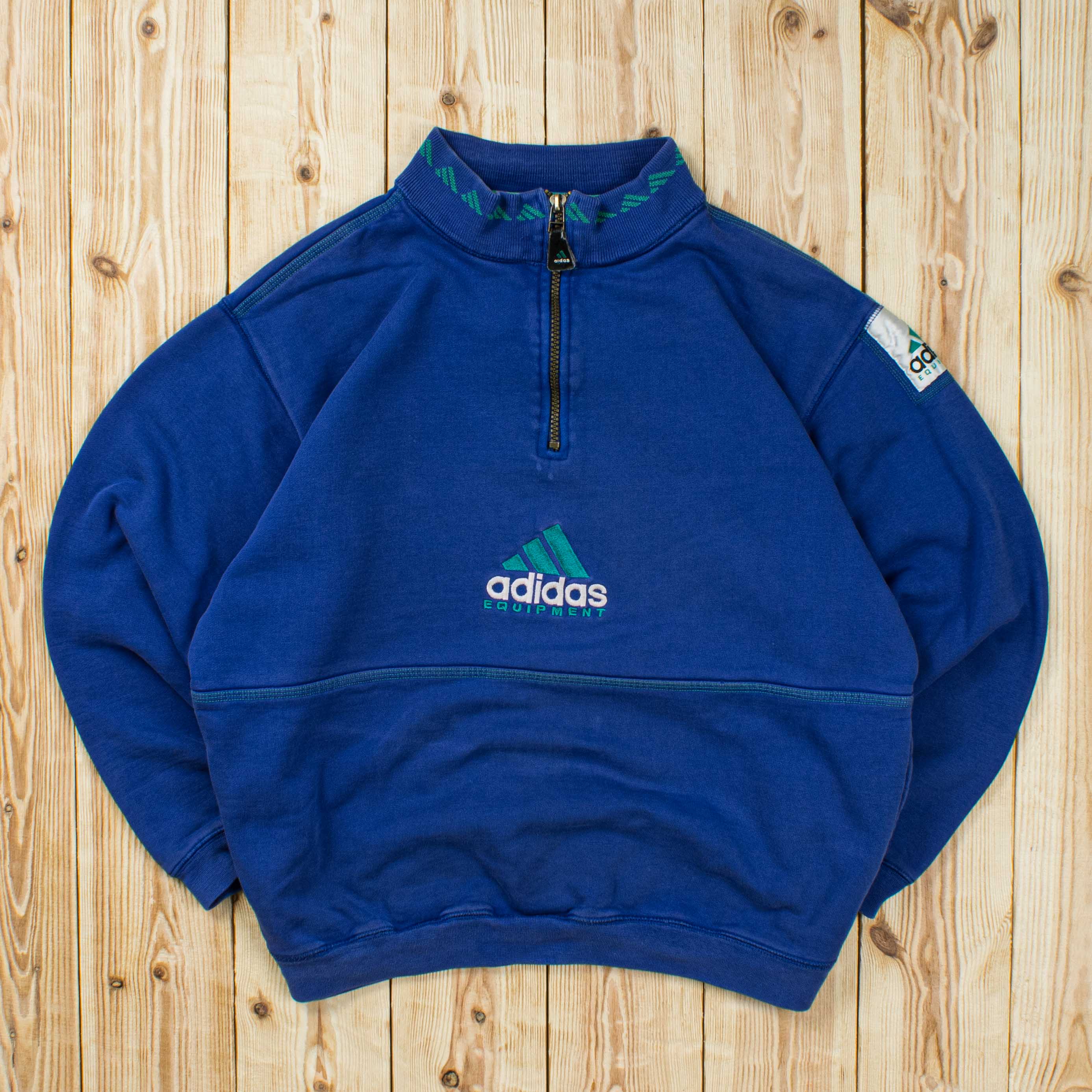 (S) Vintage Adidas Equipment Embroidered Quarter-Zip