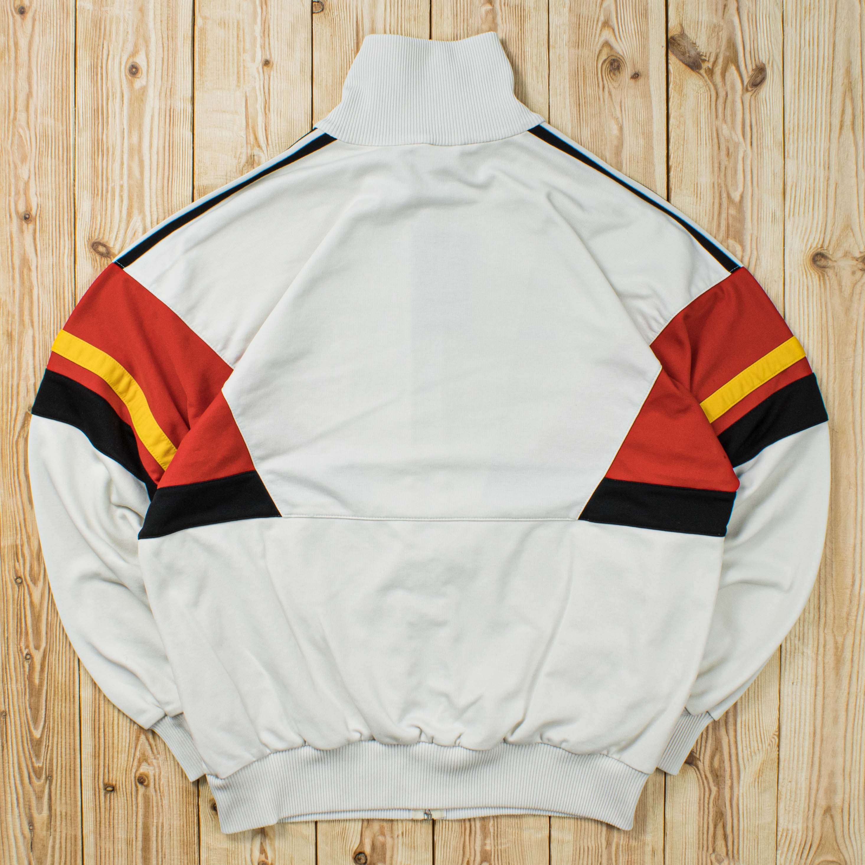 (M) 1986 Adidas Germany Embroidered Full-Zip Sweatshirt
