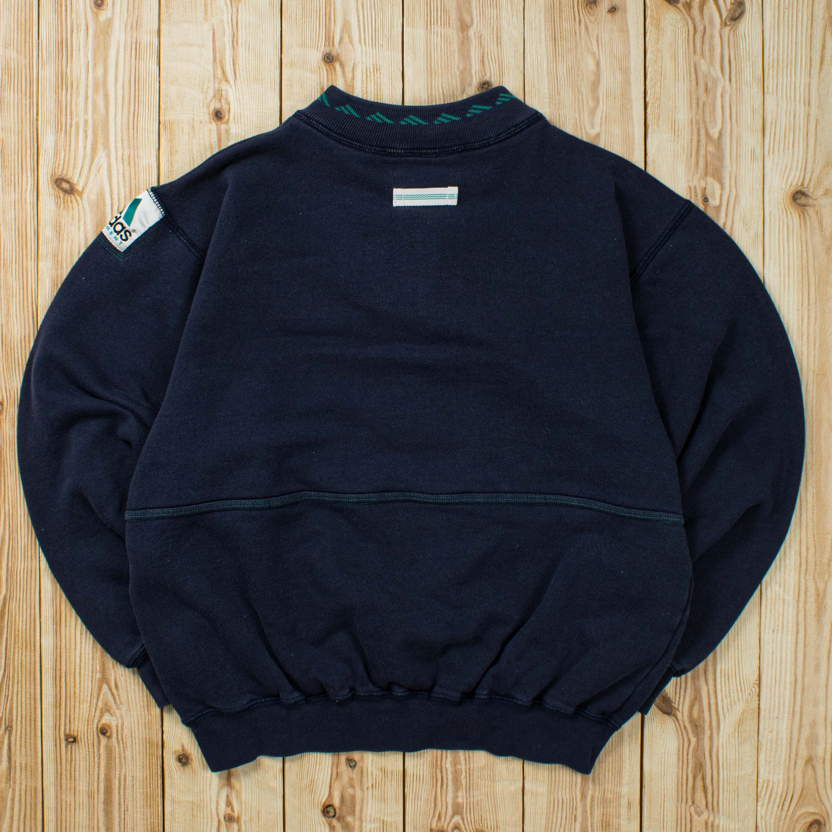 (M) Vintage Adidas Equipment Embroidered Quarter-Zip Sweatshirt