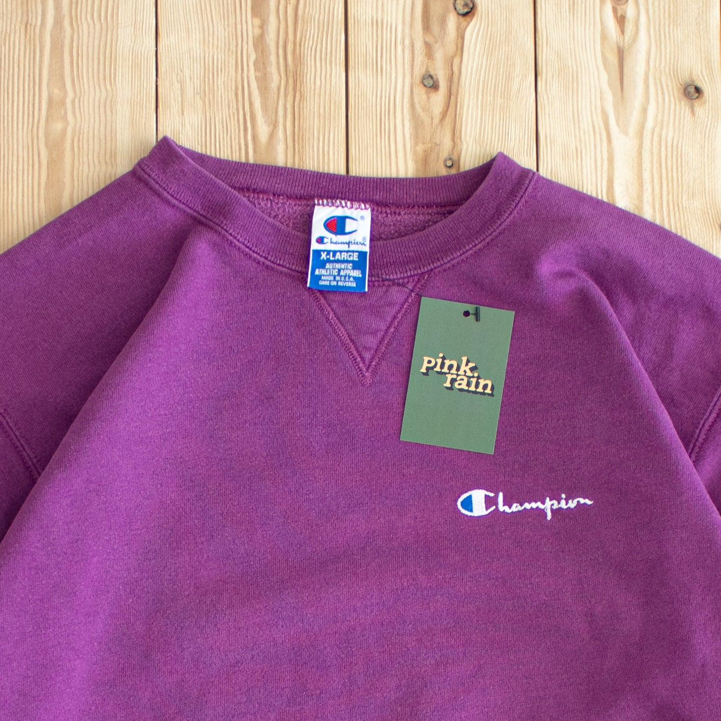 (M) Vintage Champion Essential Embroidered Sweatshirt