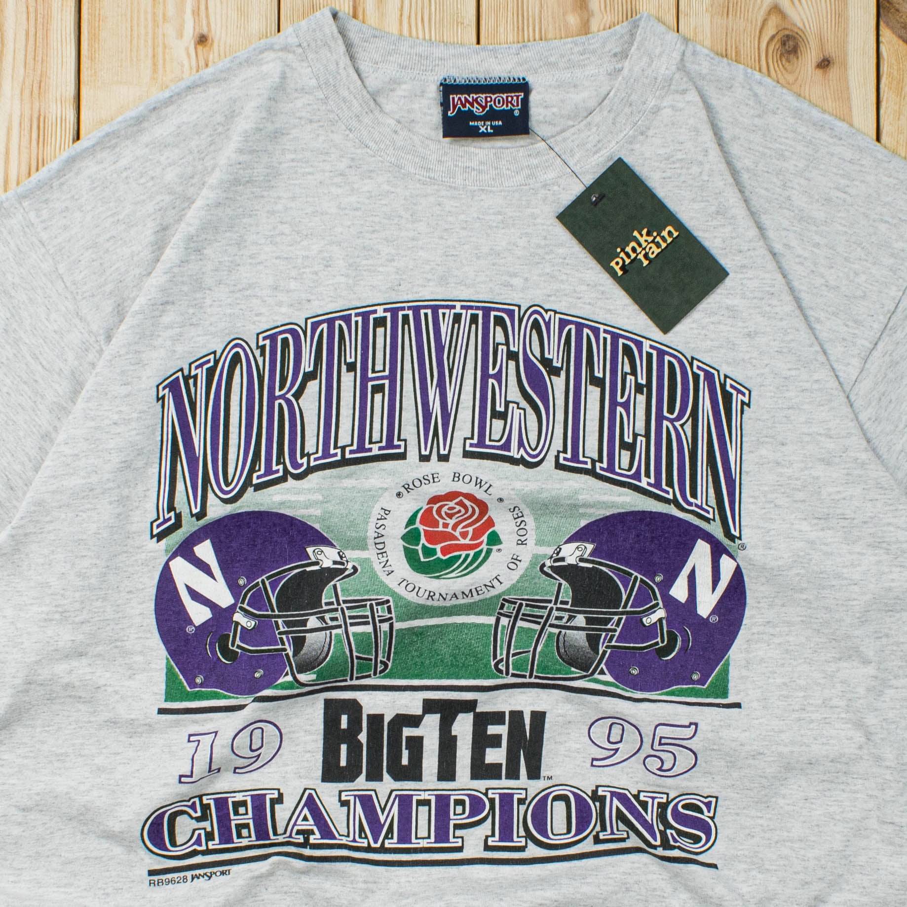(L) 1995 North Western Rose Bowl Champion T-Shirt