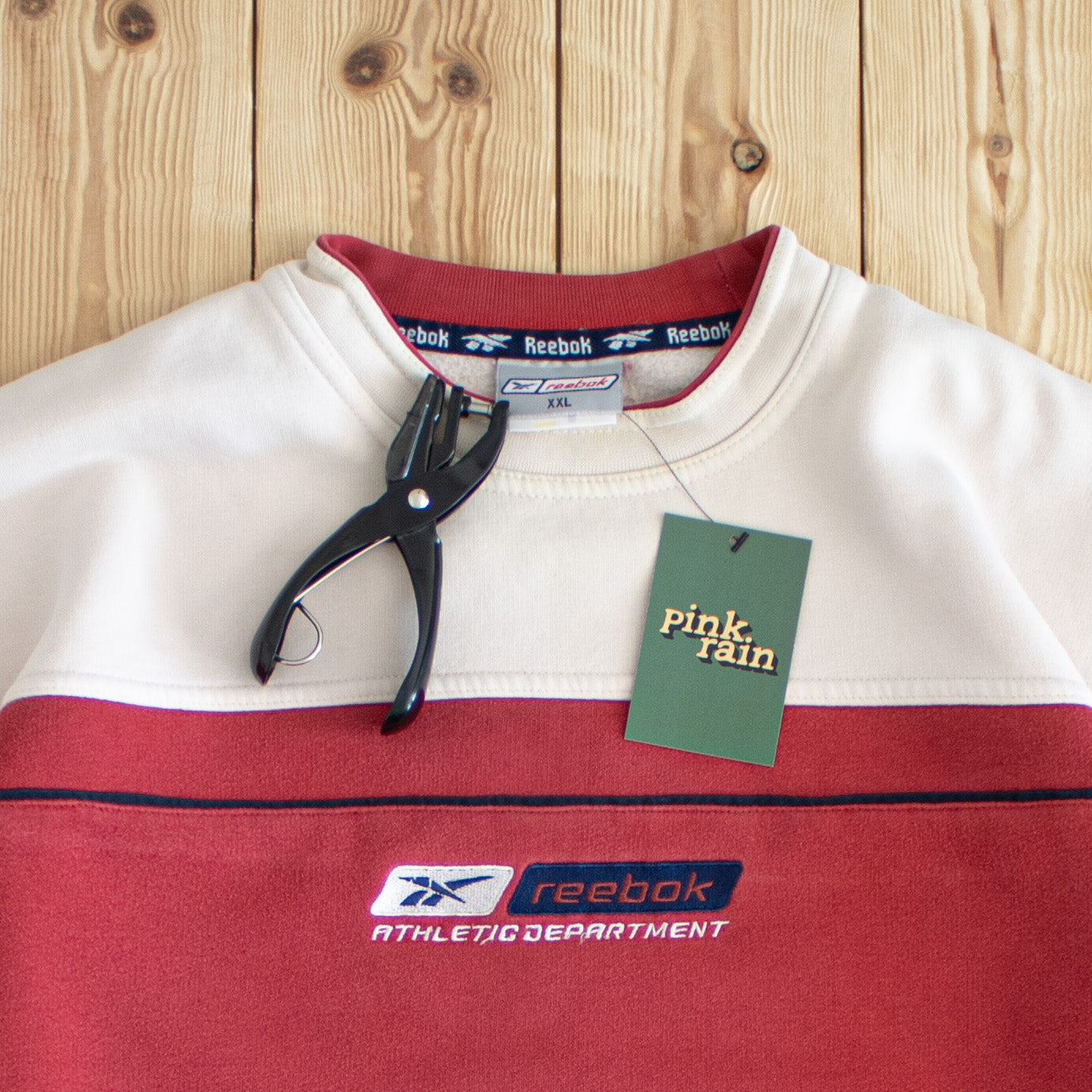 (XL) Vintage Reebok Athletic Department Embroidered Sweatshirt