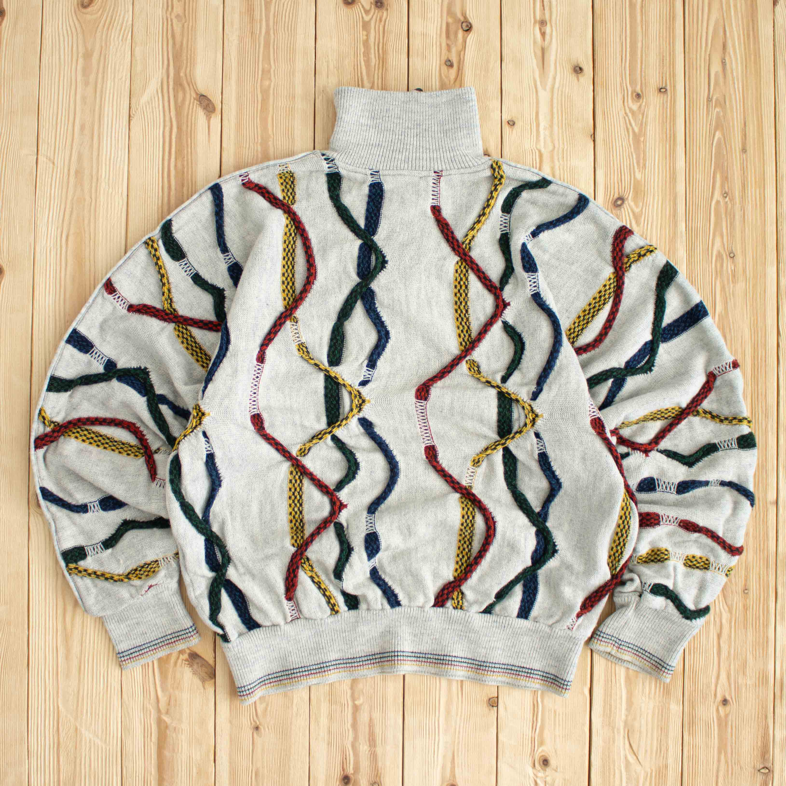 (L) Vintage Carlo Colucci Quarter-Zip Sweater