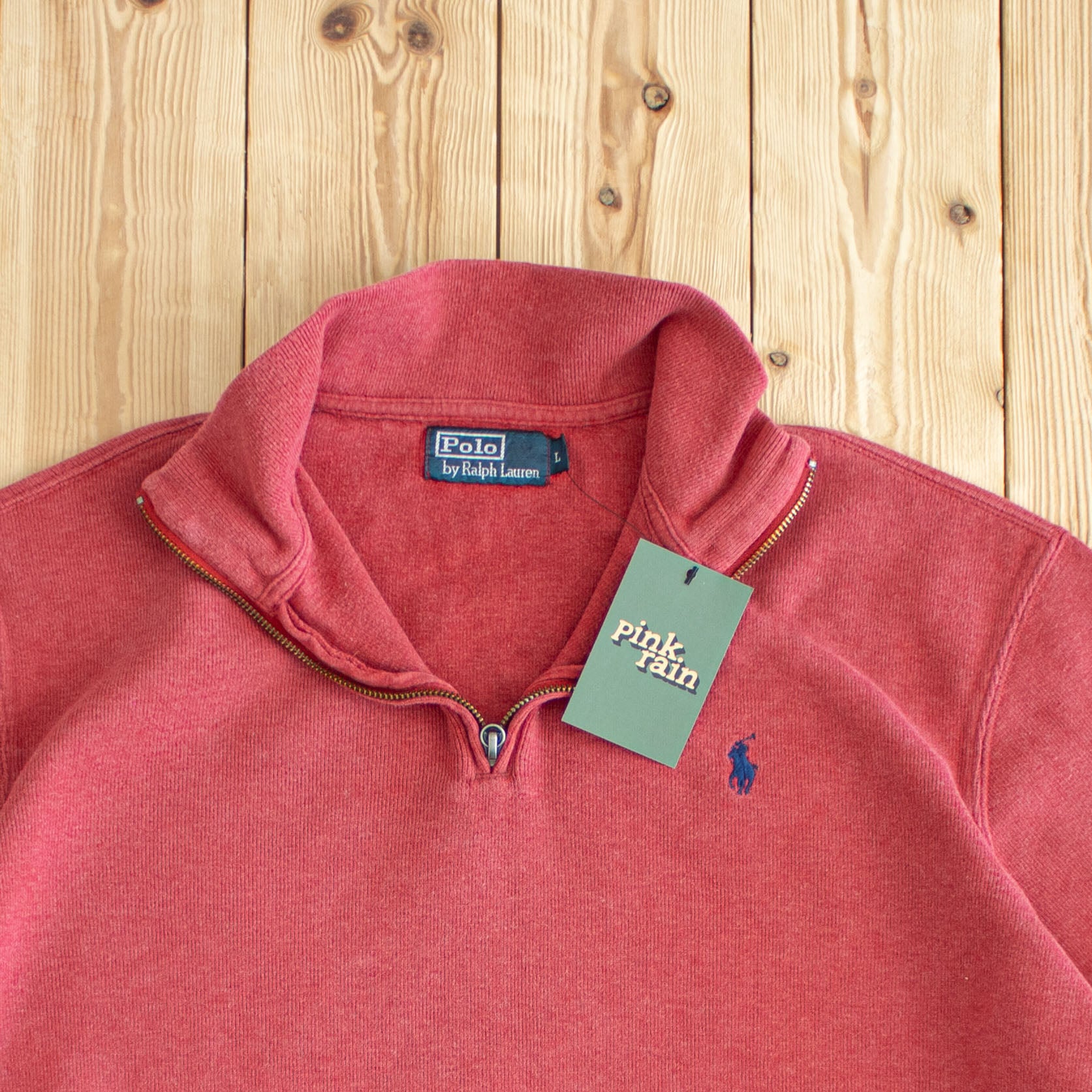 (S) Vintage Ralph Lauren Embroidered Quarter-Zip