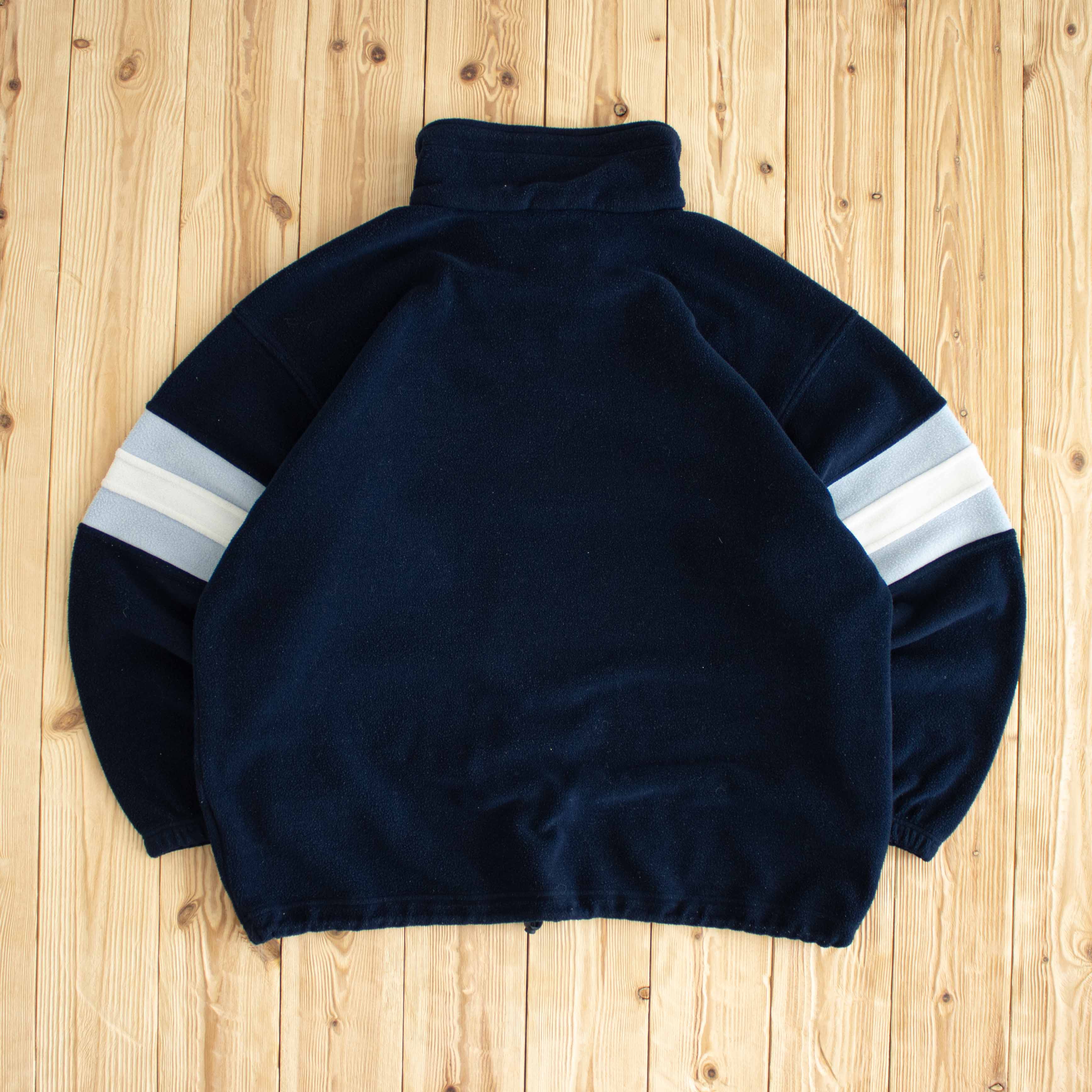 (L) Vintage Champion Embroidered Fleece Quarter-Zip