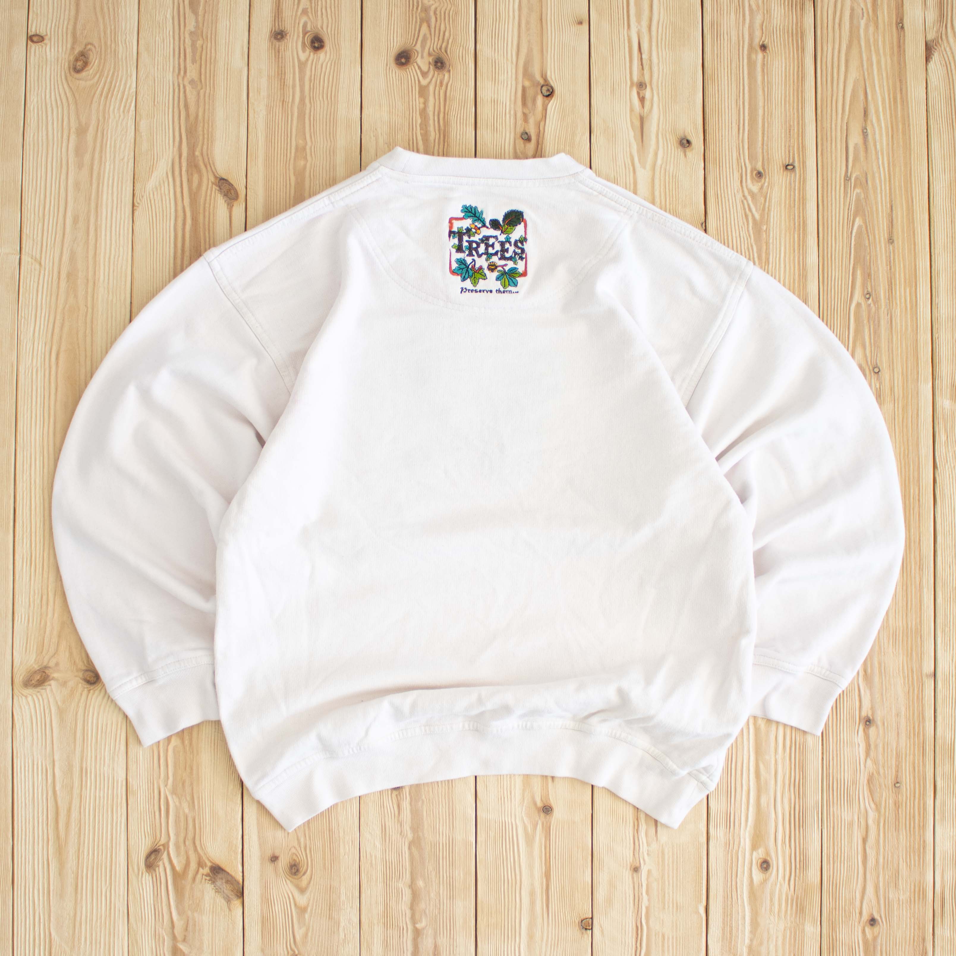 (L) Vintage Trees Embroidered Sweatshirt
