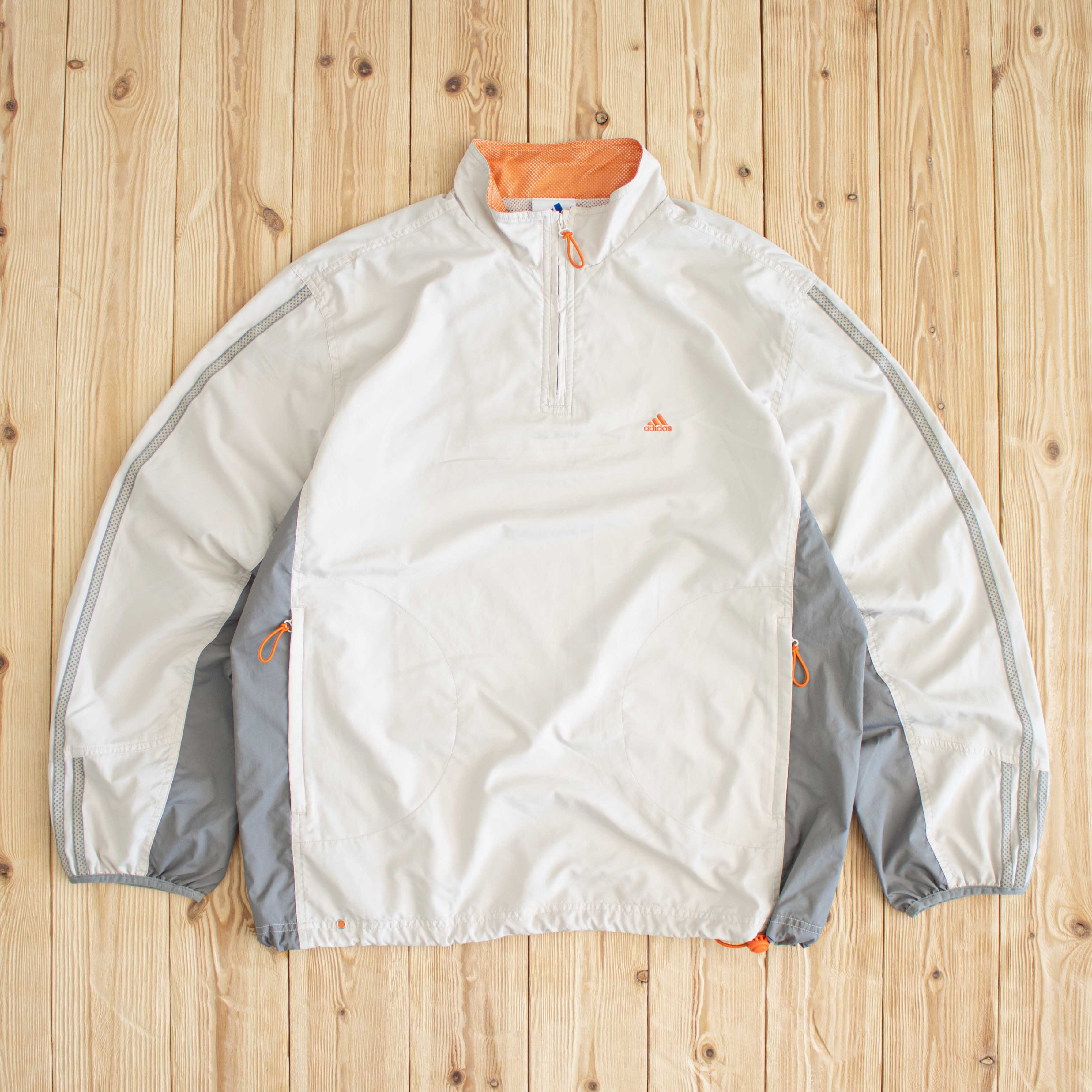 (M) Vintage Adidas Essential Embroidered Quarter-Zip Jacket