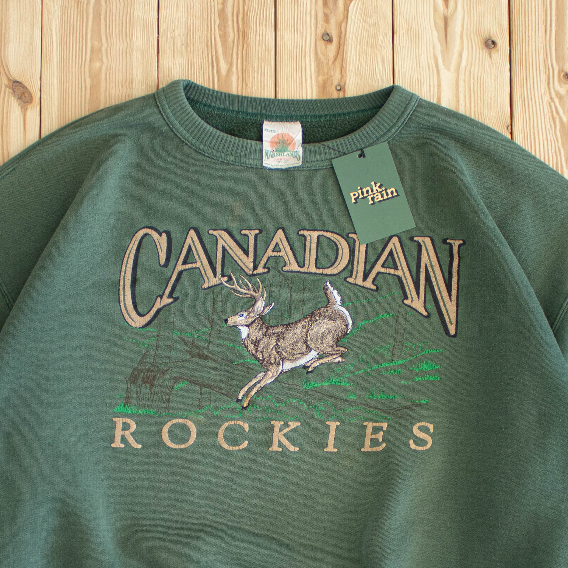 (L) Vintage Canadian Rockies Embroidered Sweatshirt