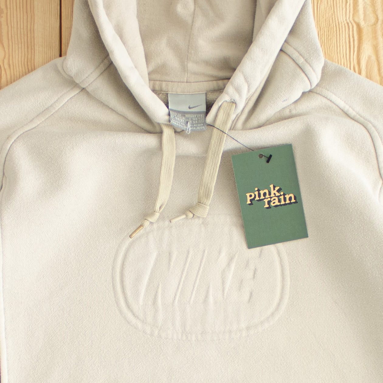 (M) Vintage Nike Spell Out Embossed Hoodie