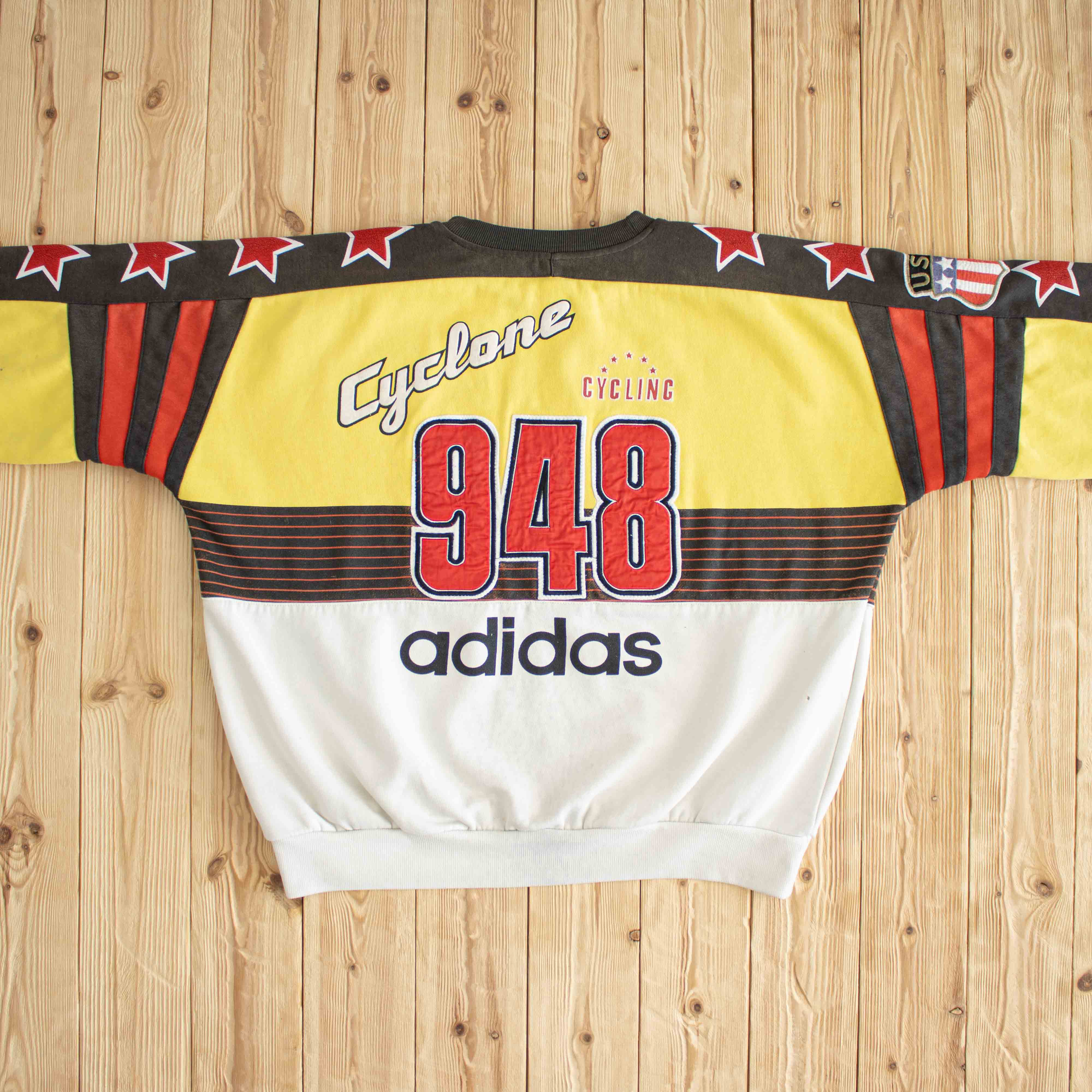 (L) Vintage Adidas Cyclone Cycling 948 Embroidered Sweatshirt