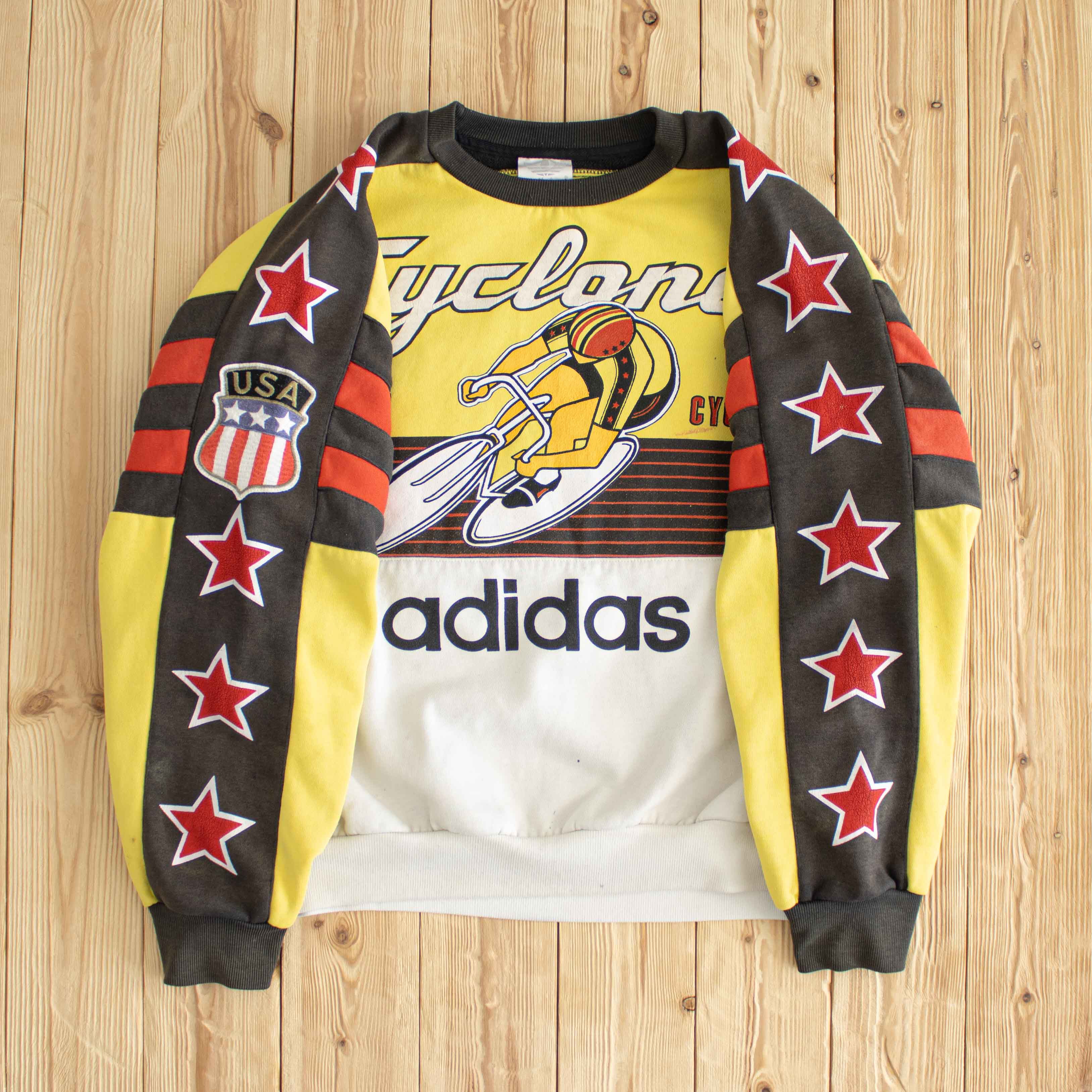 (L) Vintage Adidas Cyclone Cycling 948 Embroidered Sweatshirt