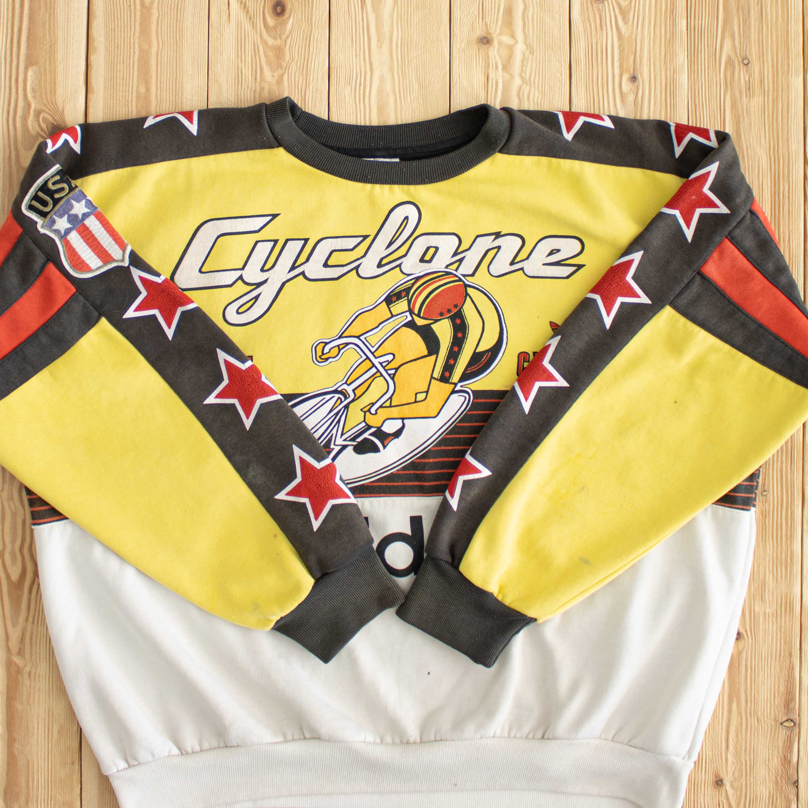 (L) Vintage Adidas Cyclone Cycling 948 Embroidered Sweatshirt
