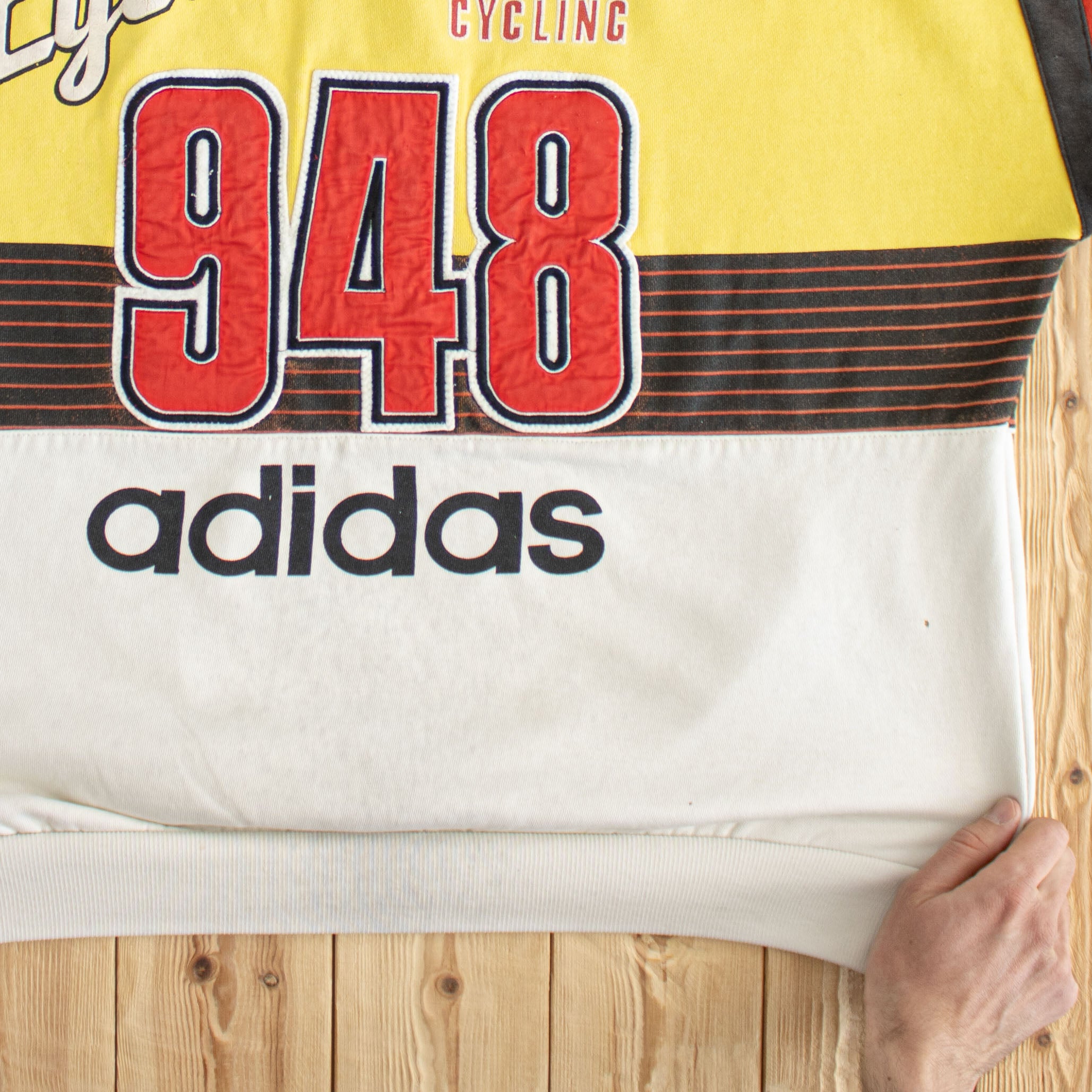 (L) Vintage Adidas Cyclone Cycling 948 Embroidered Sweatshirt