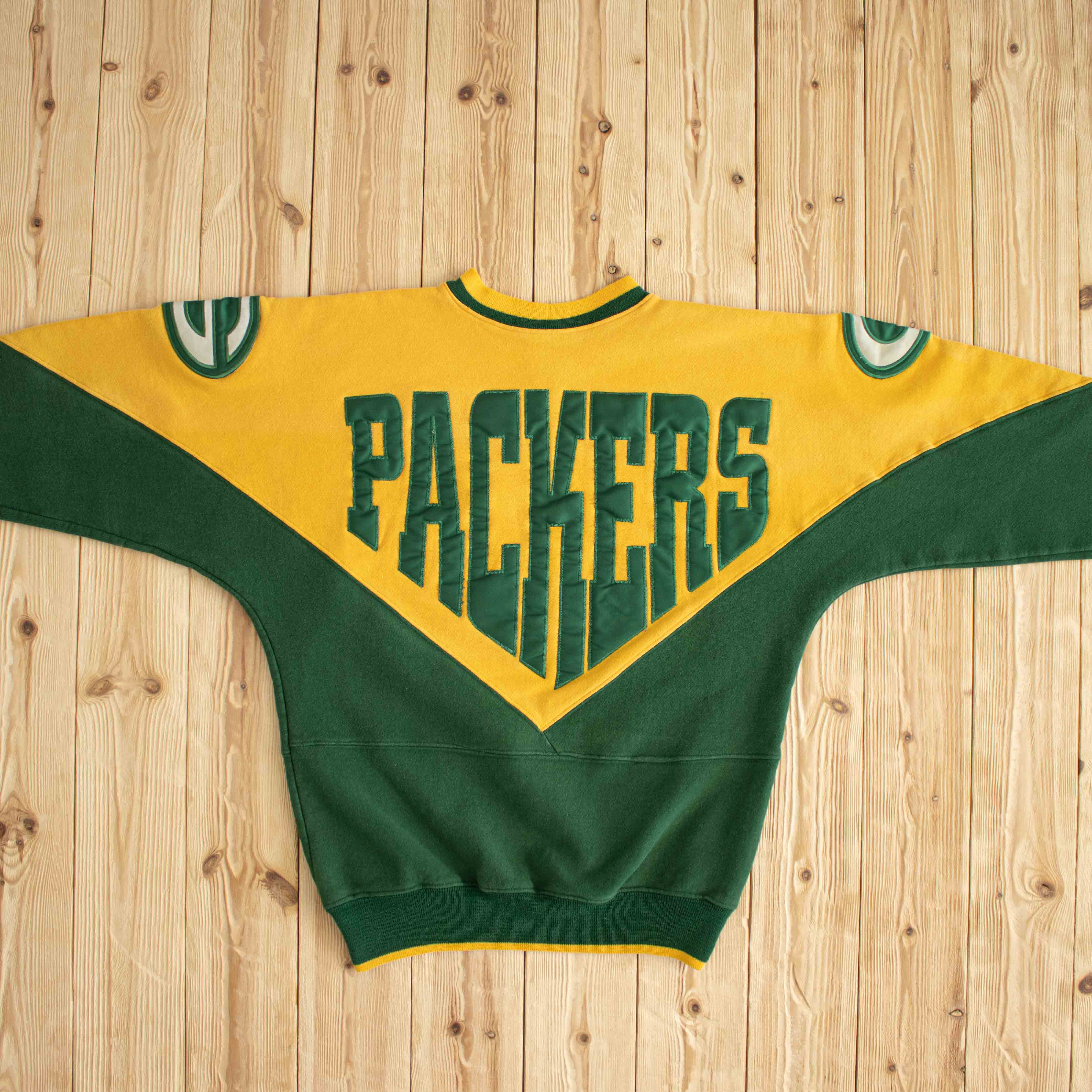 (S/M) Vintage Green Bay Packers Embroidered Sweatshirt