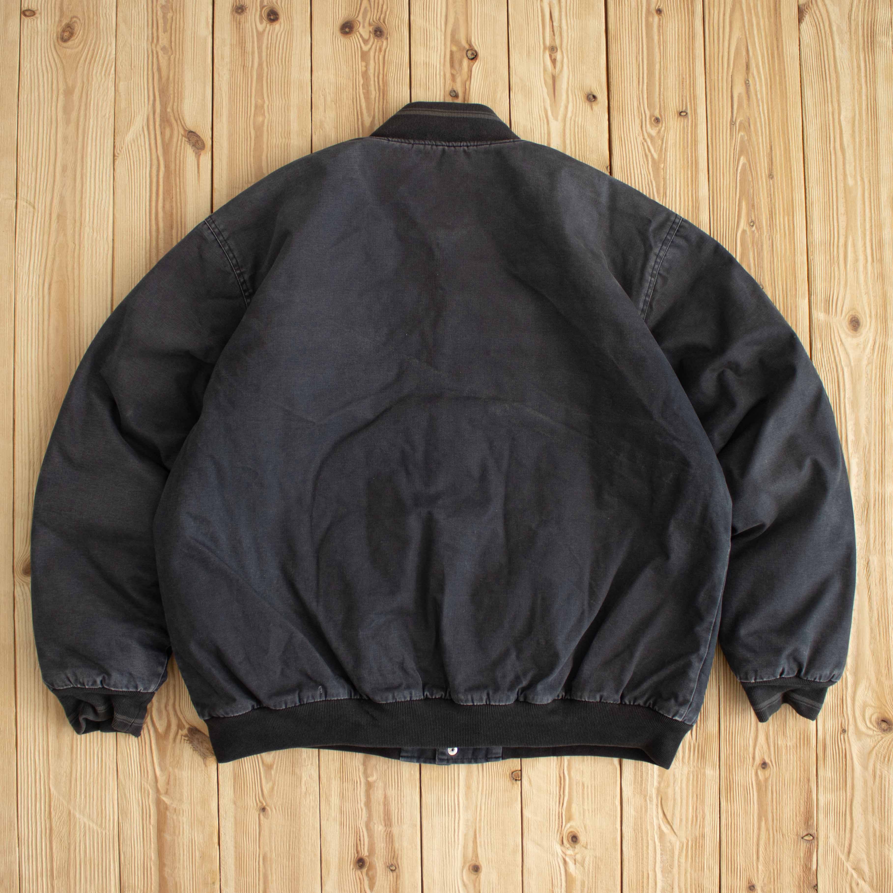 (M/L) Nike Air Vintage Embroidered Quilted Jacket Black Oversized 90s