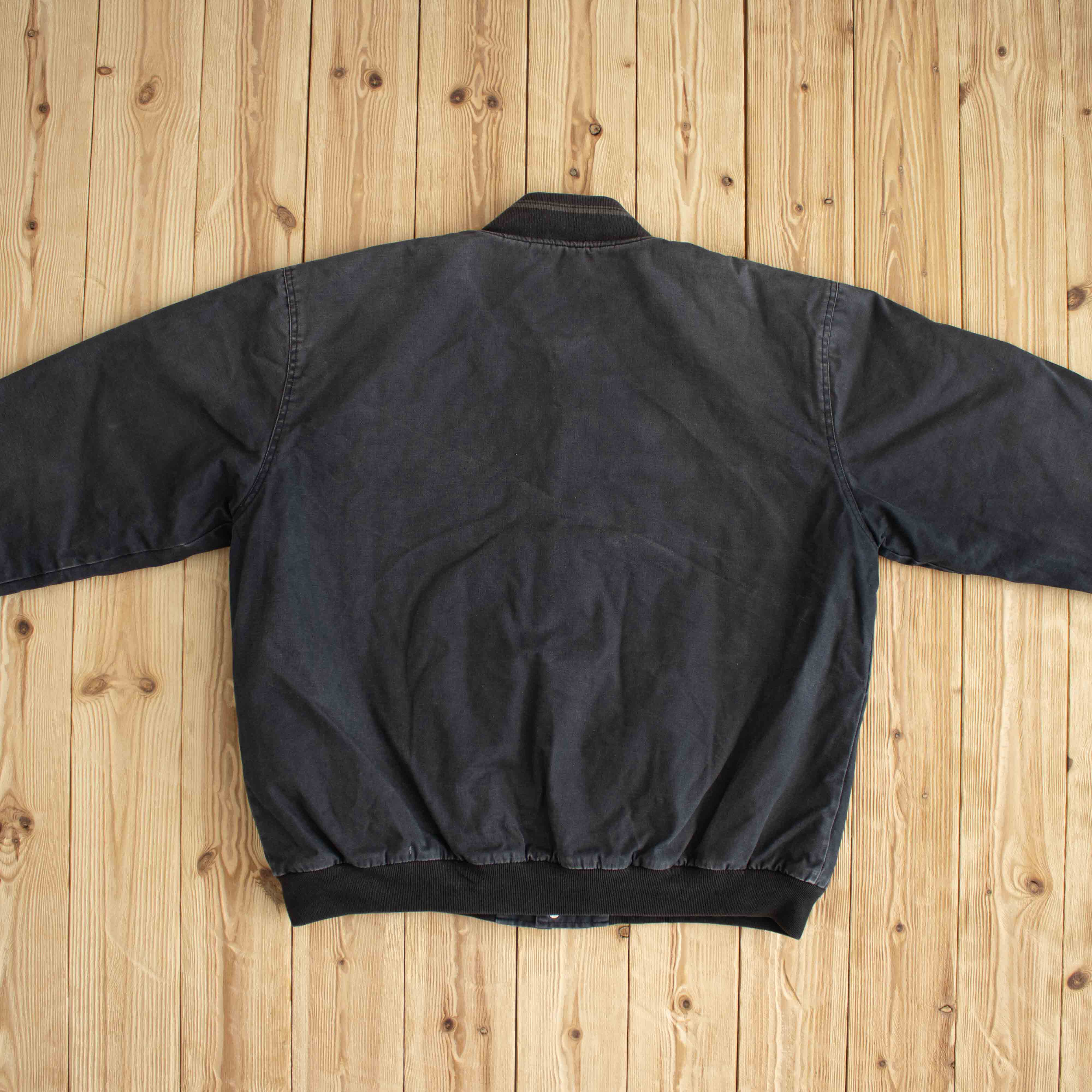 (M/L) Nike Air Vintage Embroidered Quilted Jacket Black Oversized 90s