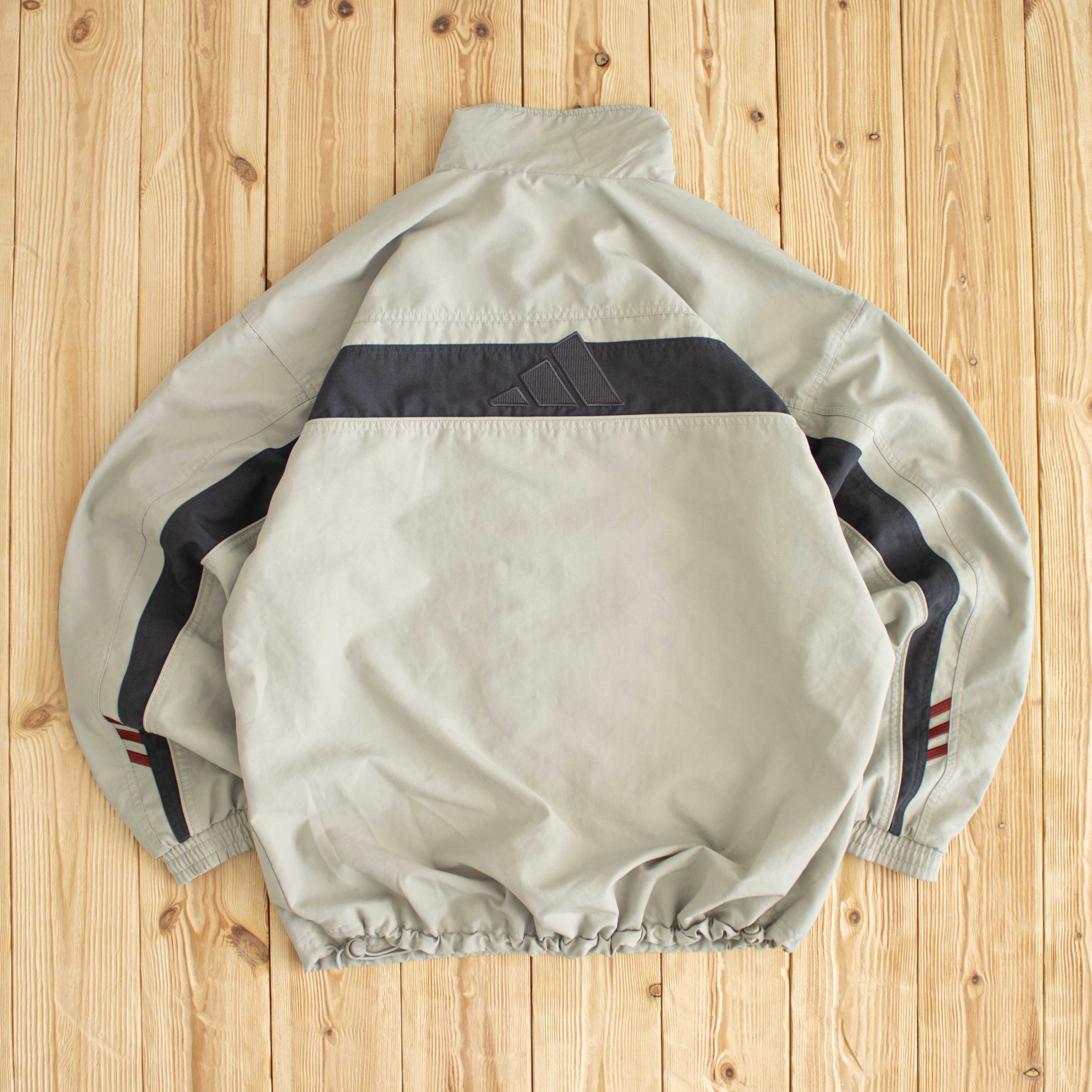 (M/L) Adidas Vintage Embroidered Jacket Beige