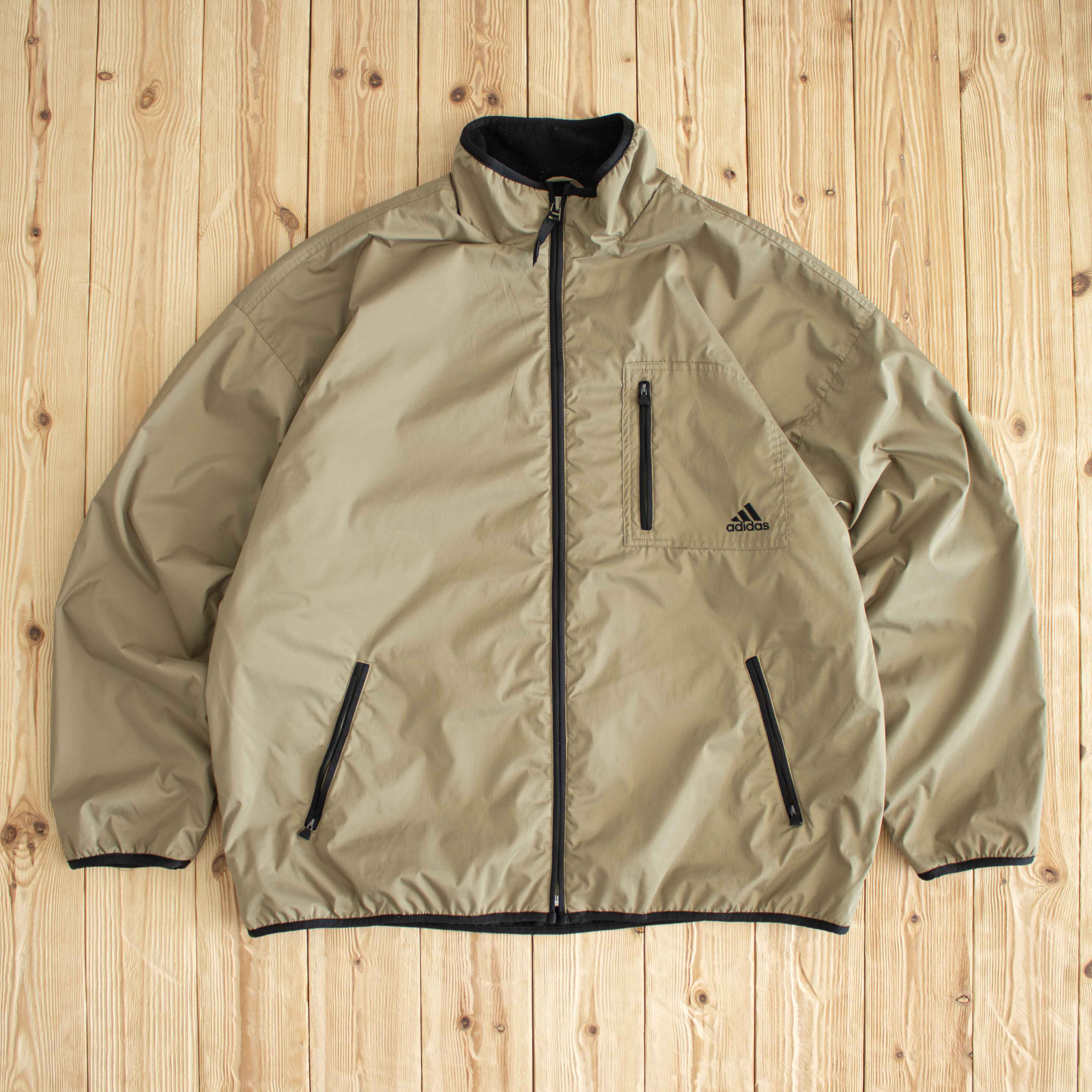 (XL) Adidas Vintage Embroidered Jacket Khaki