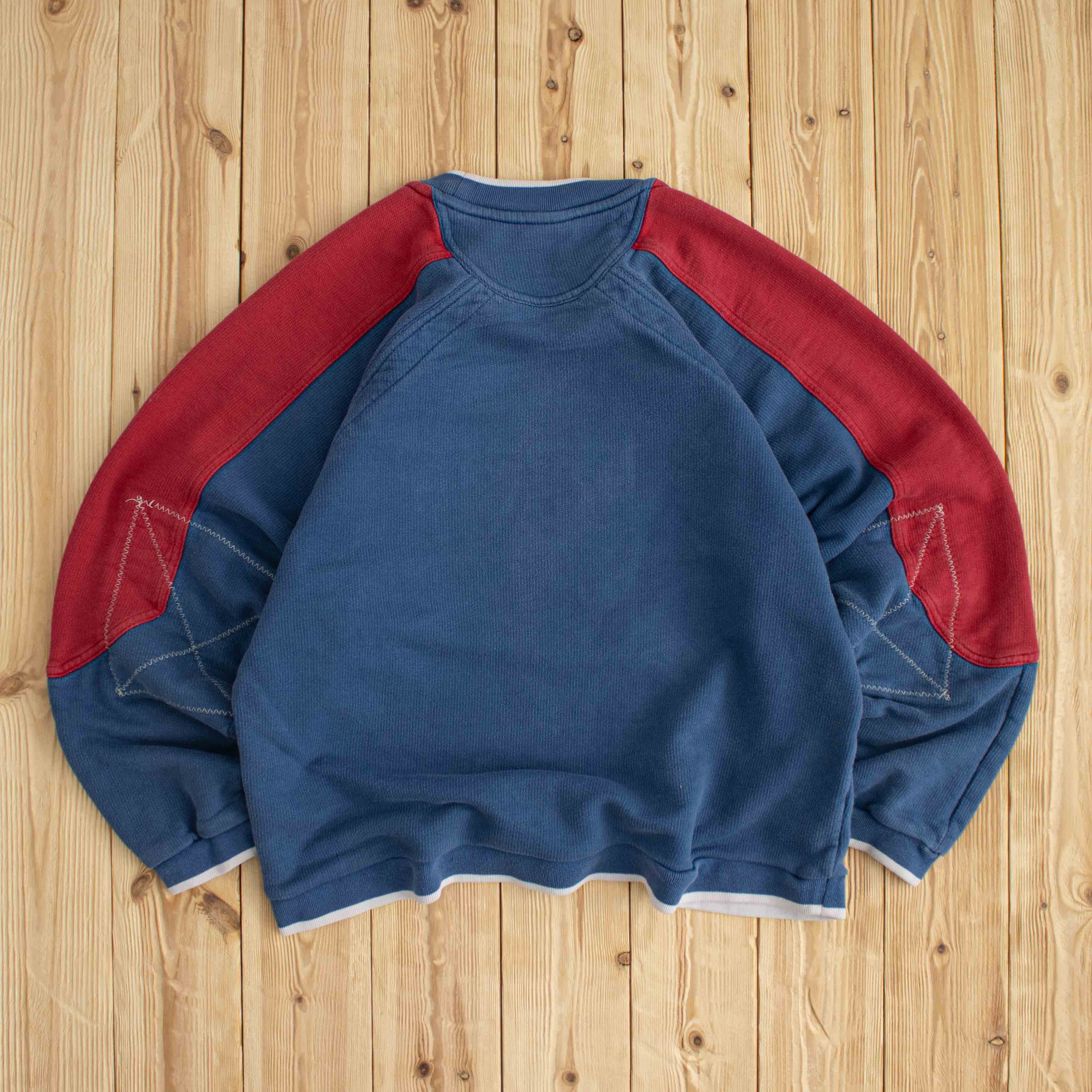 (M/L) Nike Vintage Spell Out Embroidered Sweatshirt Blue