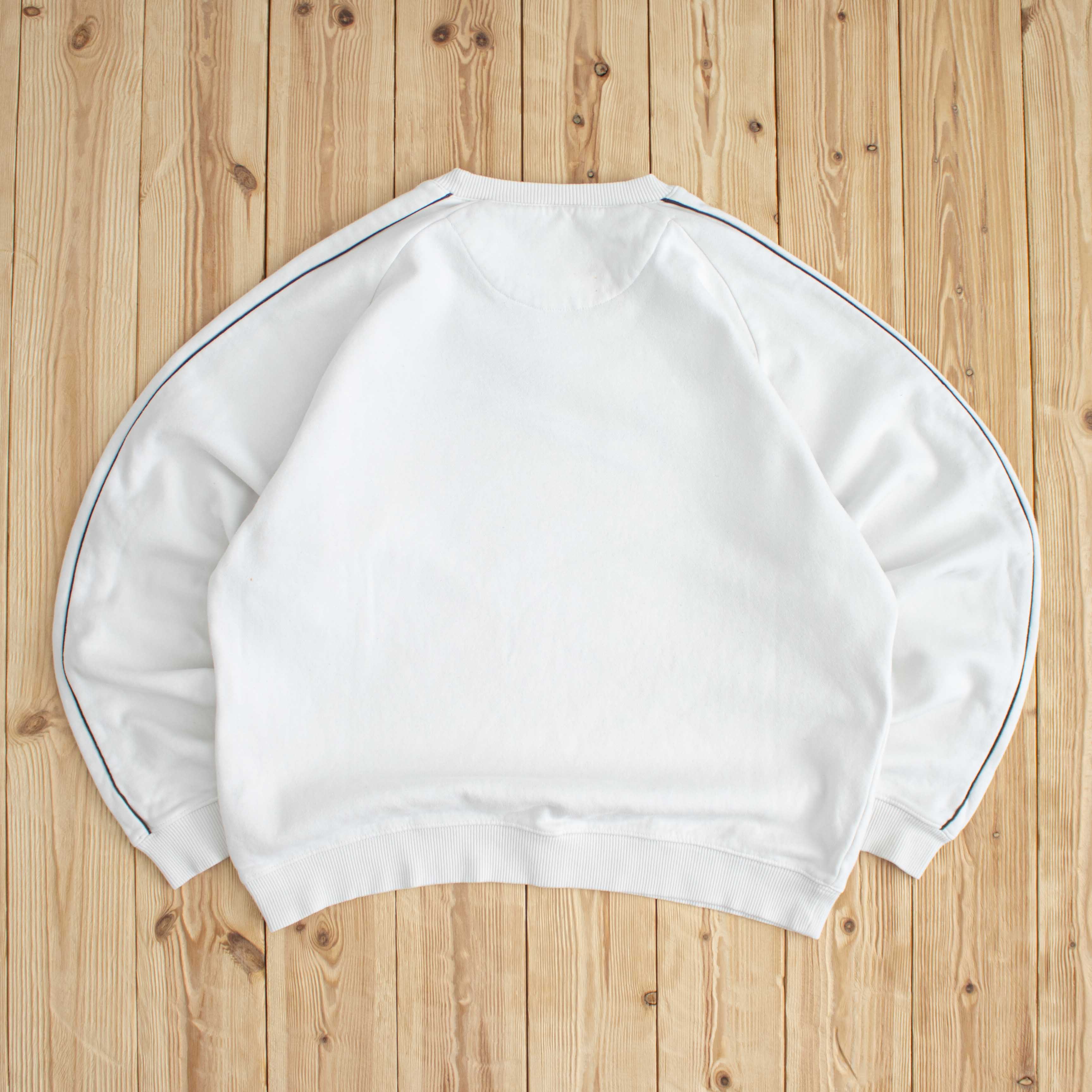 (M/L) Nike Vintage Swoosh Embroidered Sweatshirt White