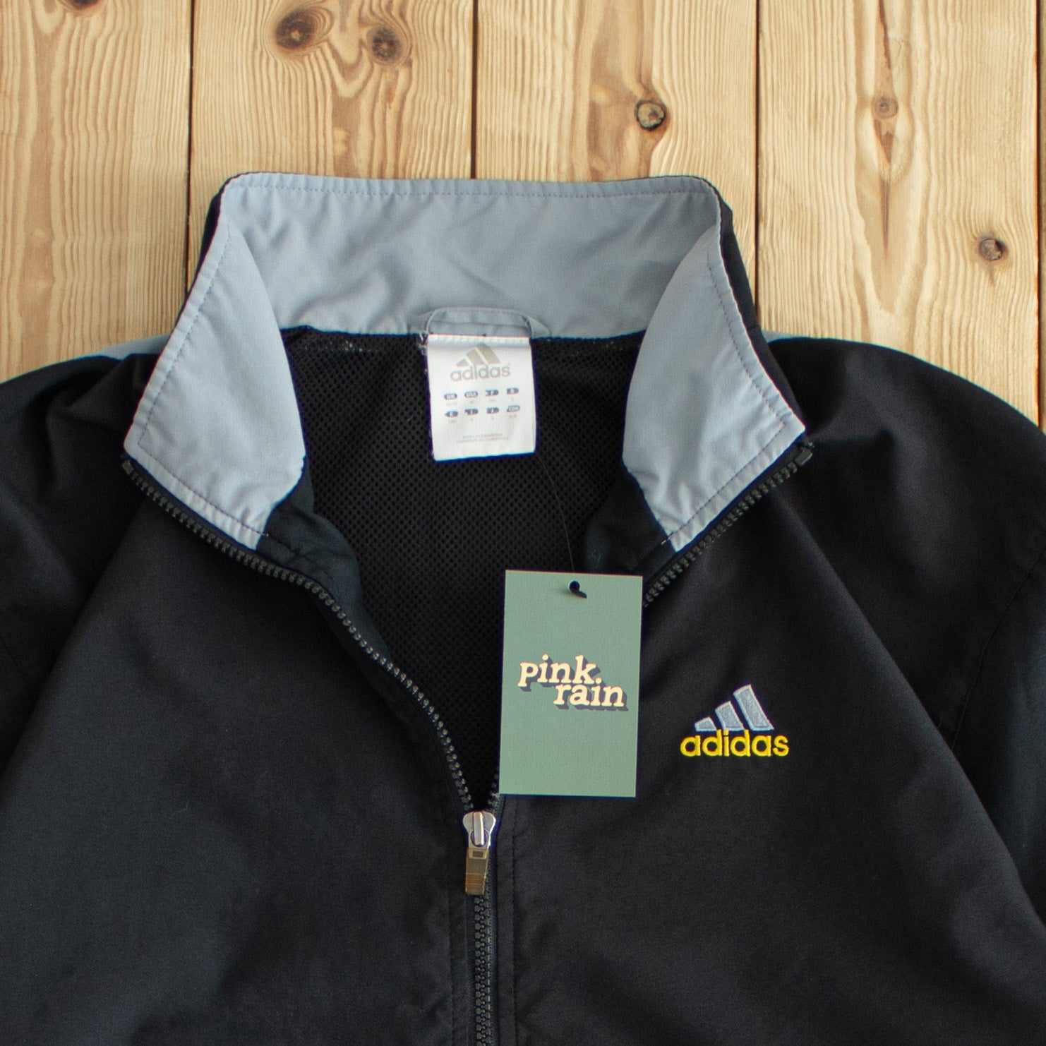 (M) Adidas Vintage Essential Embroidered Jacket Black