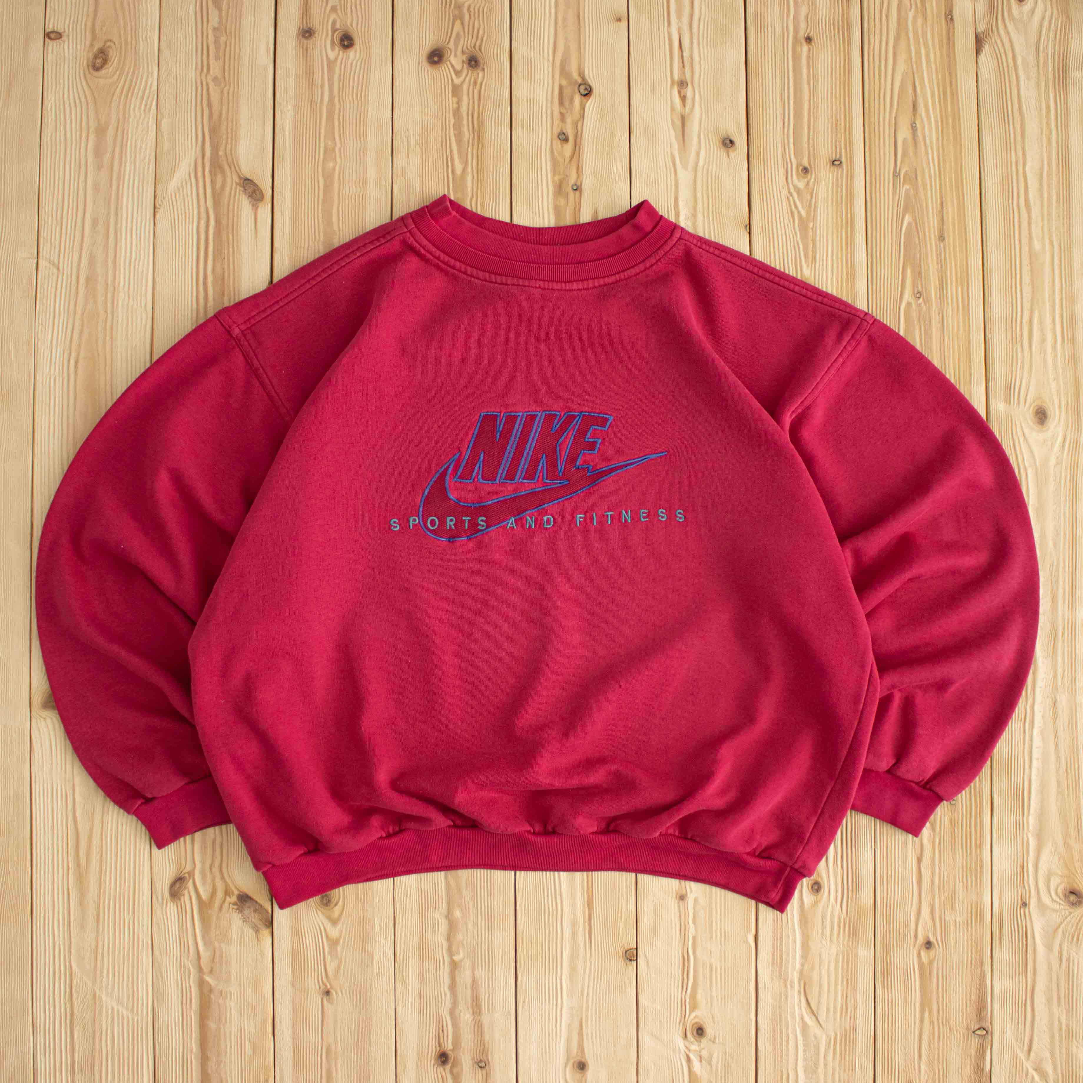 (L) Nike Vintage Sports & Fitness Embroidered Sweatshirt Pink