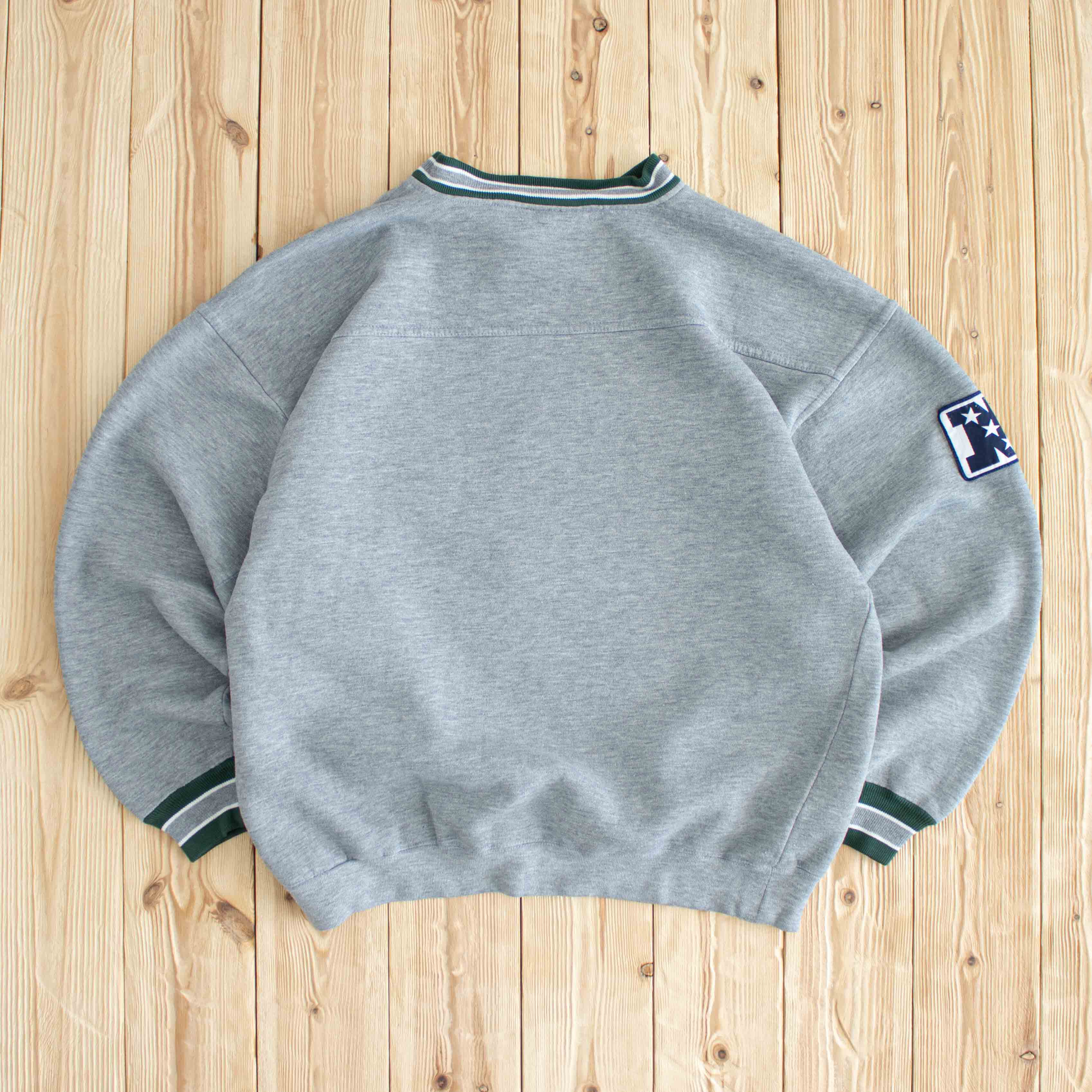 (M) Green Bay Packers Vintage Lee Embroidered Sweatshirt Gray