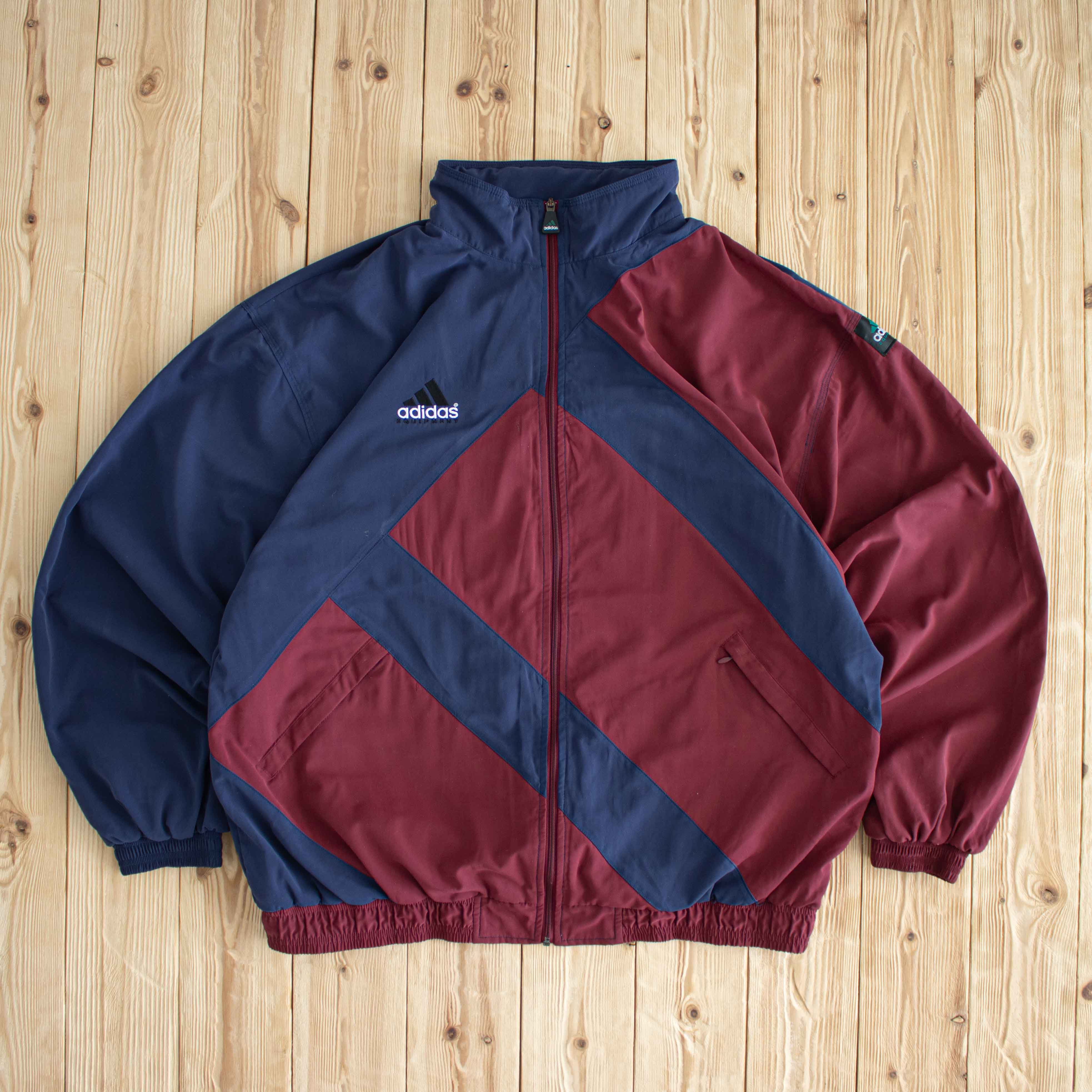 (XL) Adidas Equipment Vintage Embroidered Jacket Blue