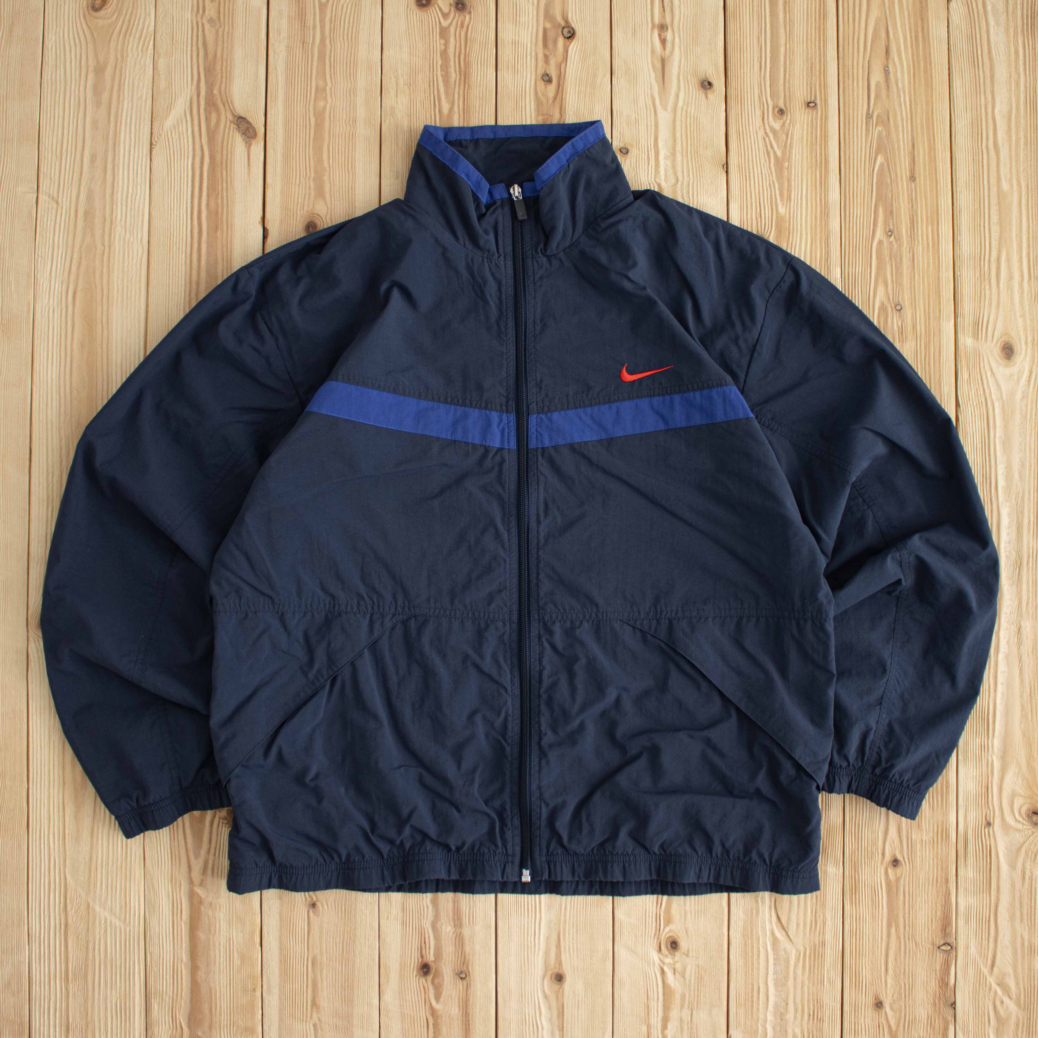 (M/L) Nike Vintage Embroidered Jacket Blue
