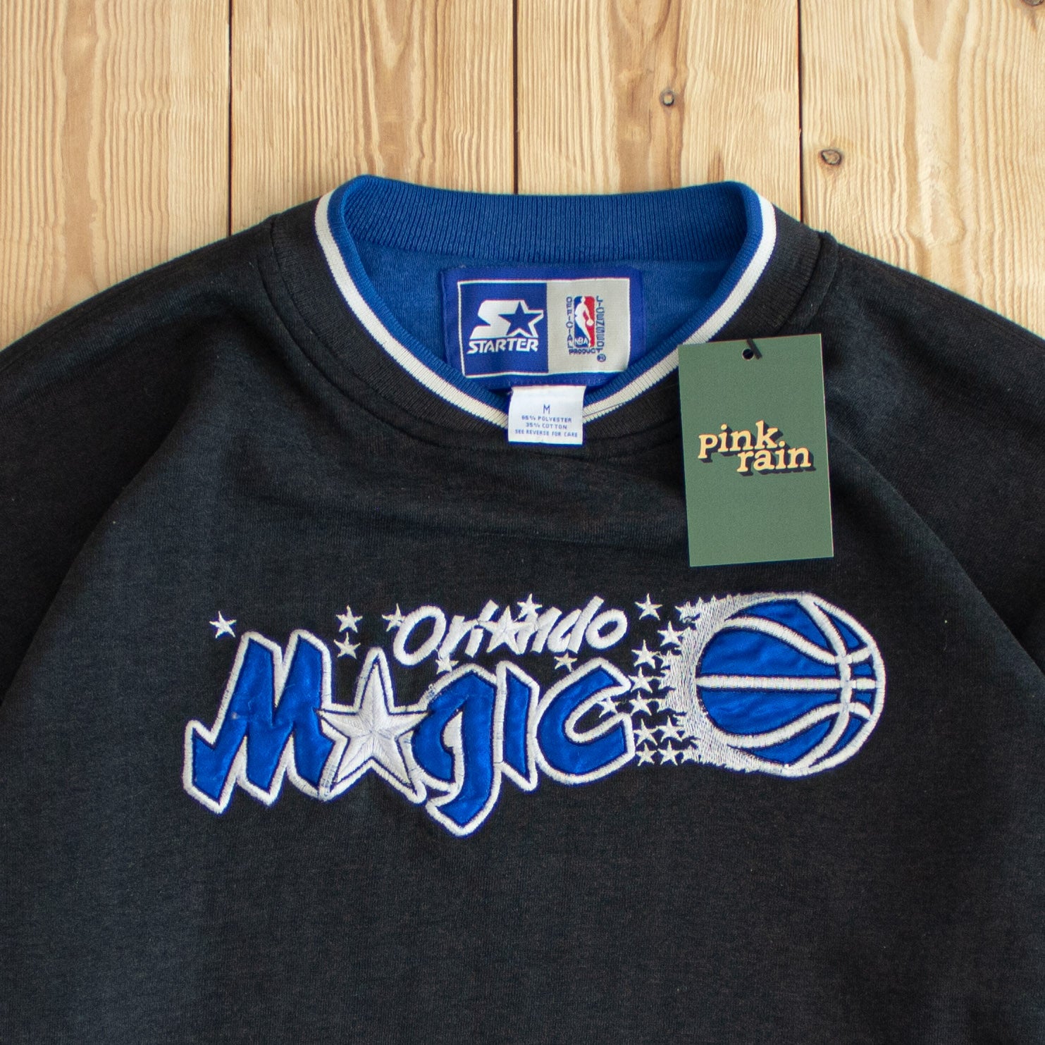 (M) Starter Vintage Orlando Magic Embroidered Sweatshirt Black