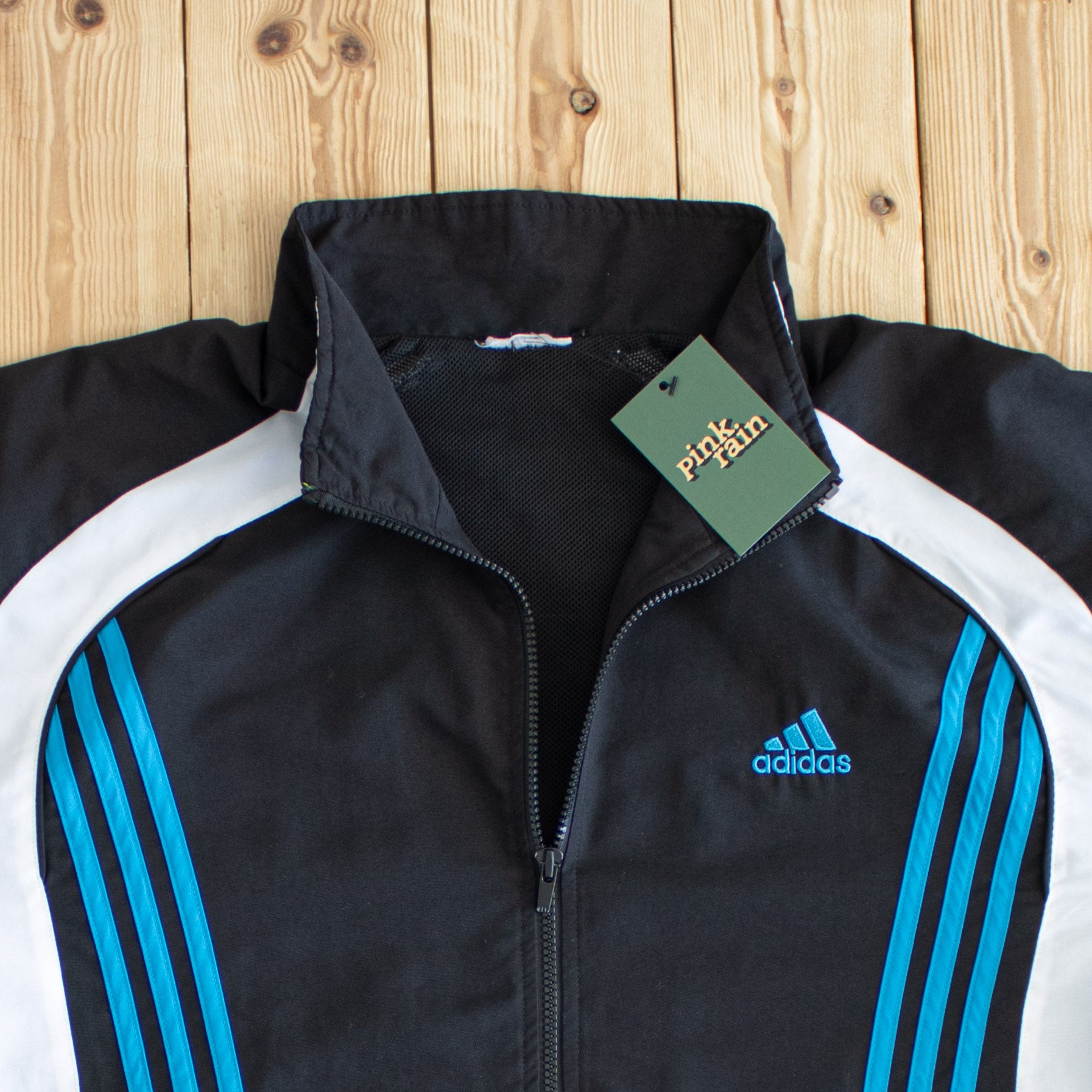 (XL) Adidas Vintage Embroidered Jacket Black