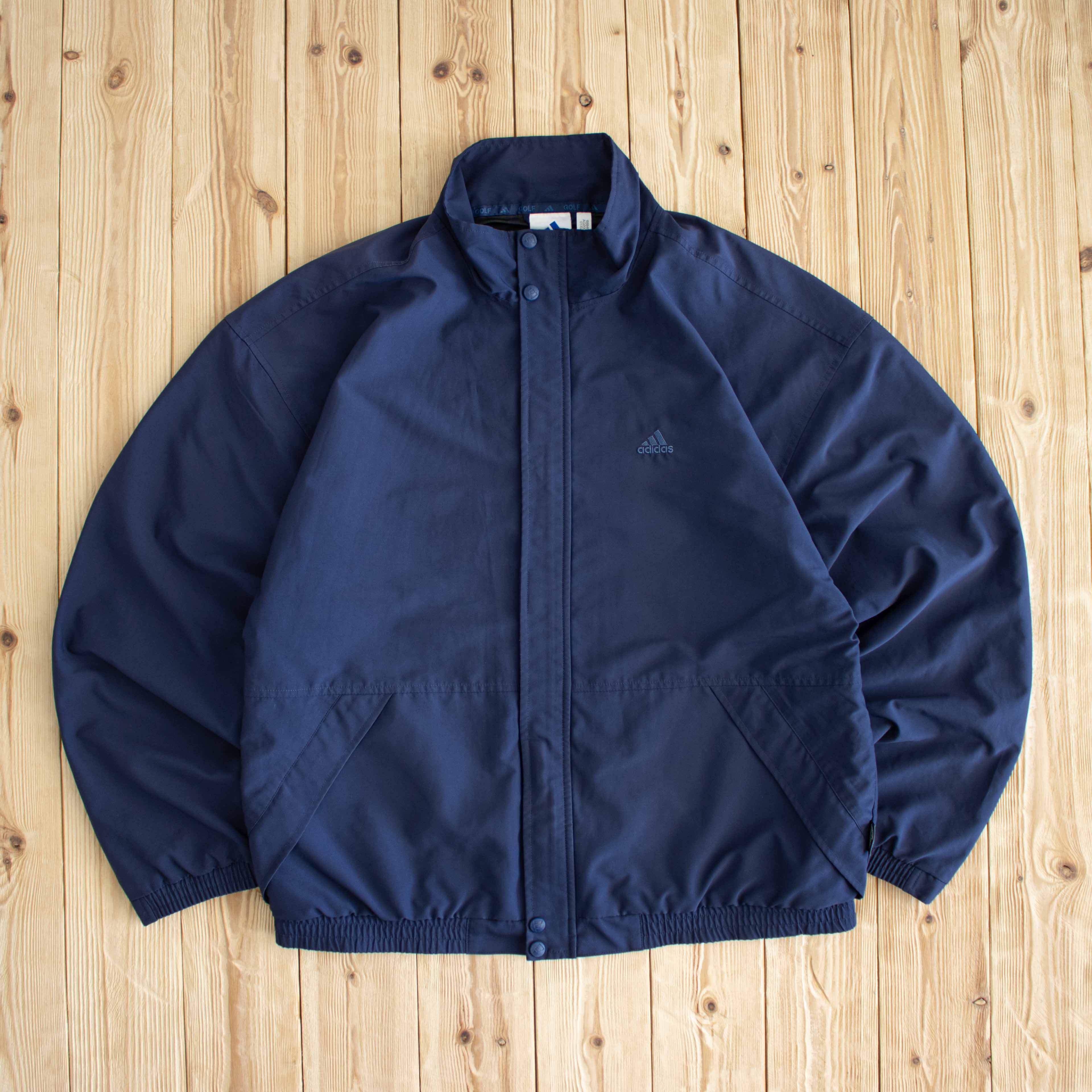 (L/XL) Adidas Vintage Embroidered Jacket Blue