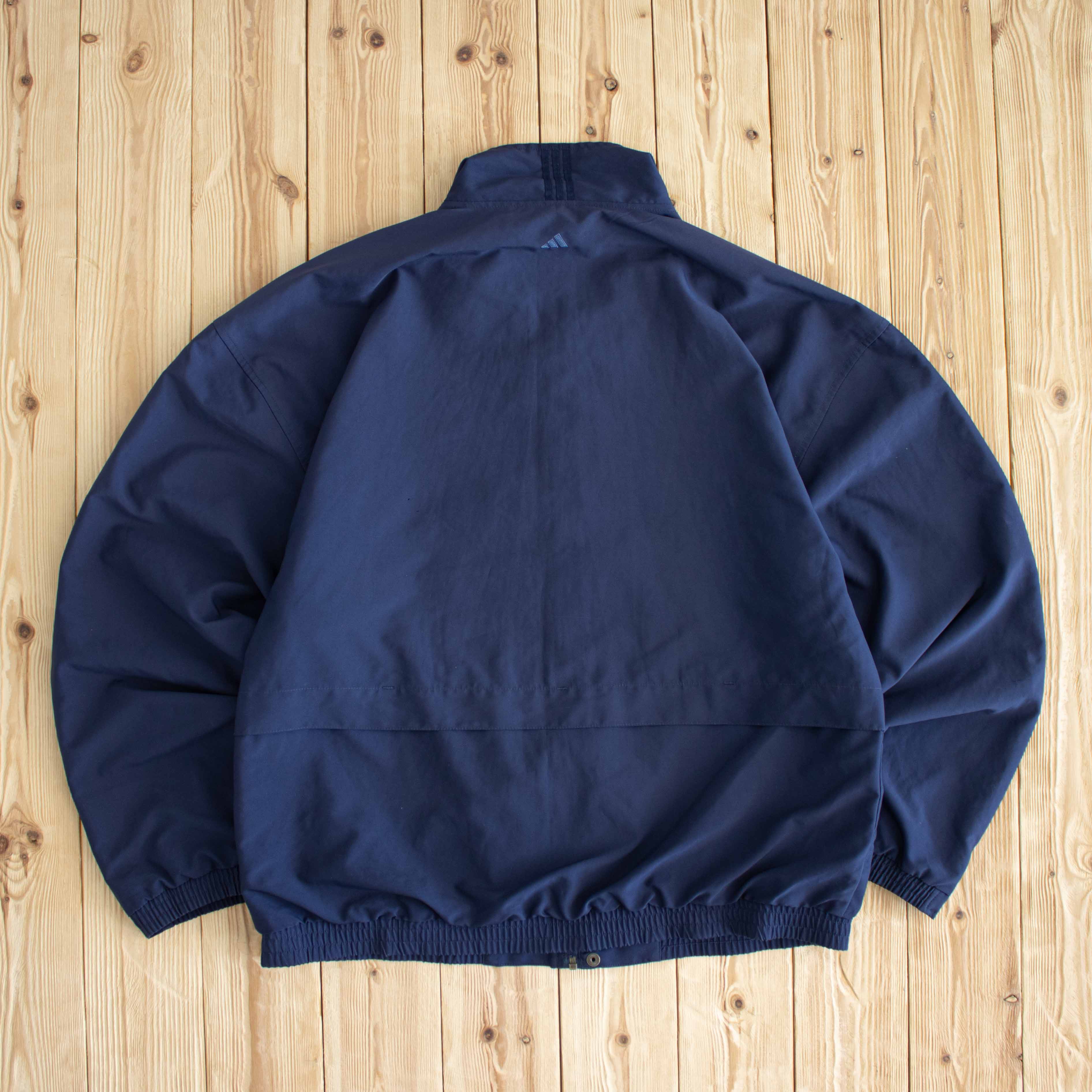 (L/XL) Adidas Vintage Embroidered Jacket Blue