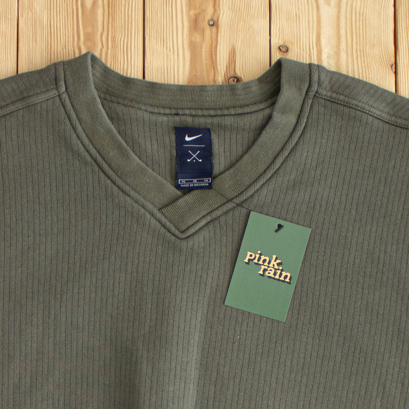 (L/XL) Nike Golf Vintage Embroidered Vest Khaki