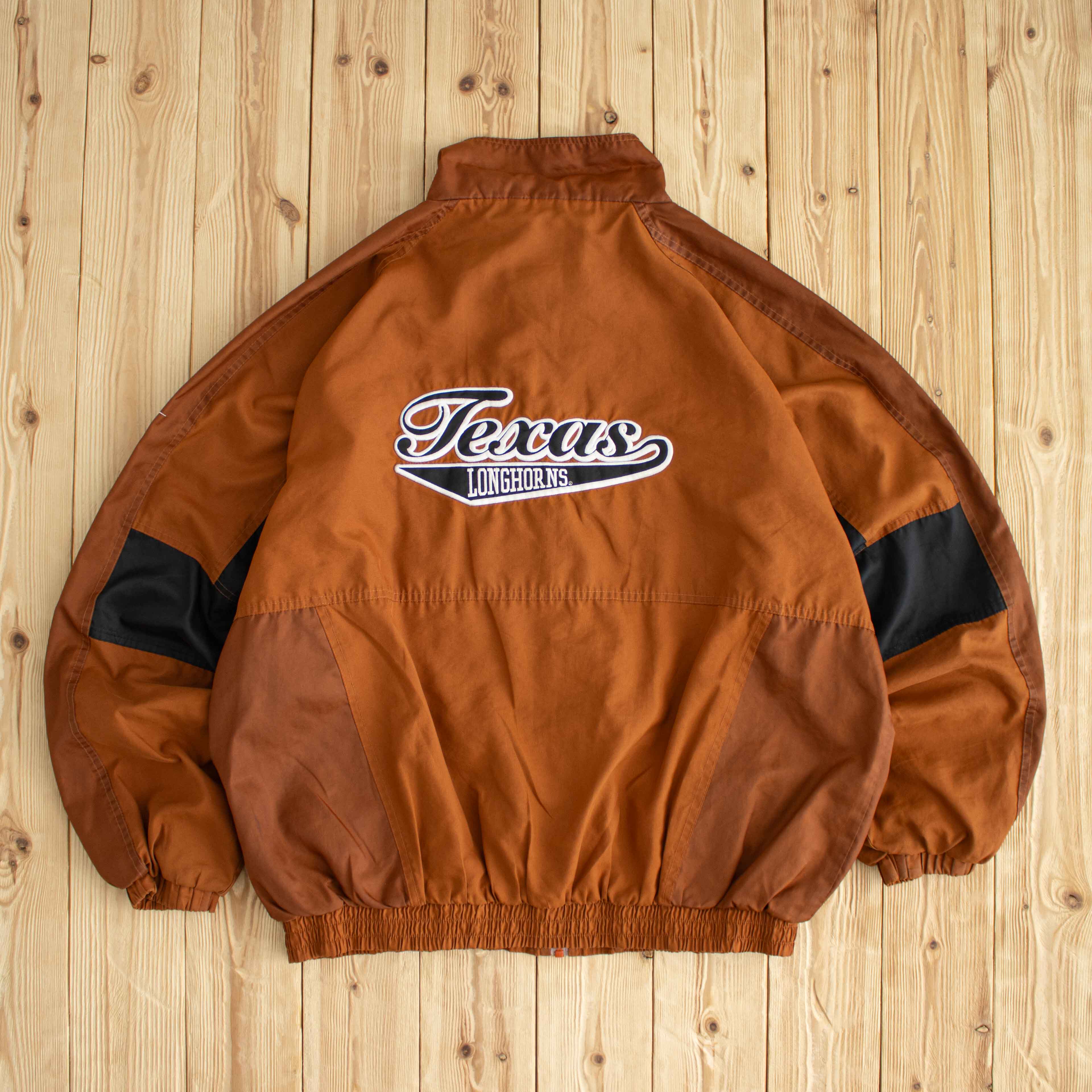 (XL) Reebok Vintage Texas Longhorns Embroidered Jacket Orange