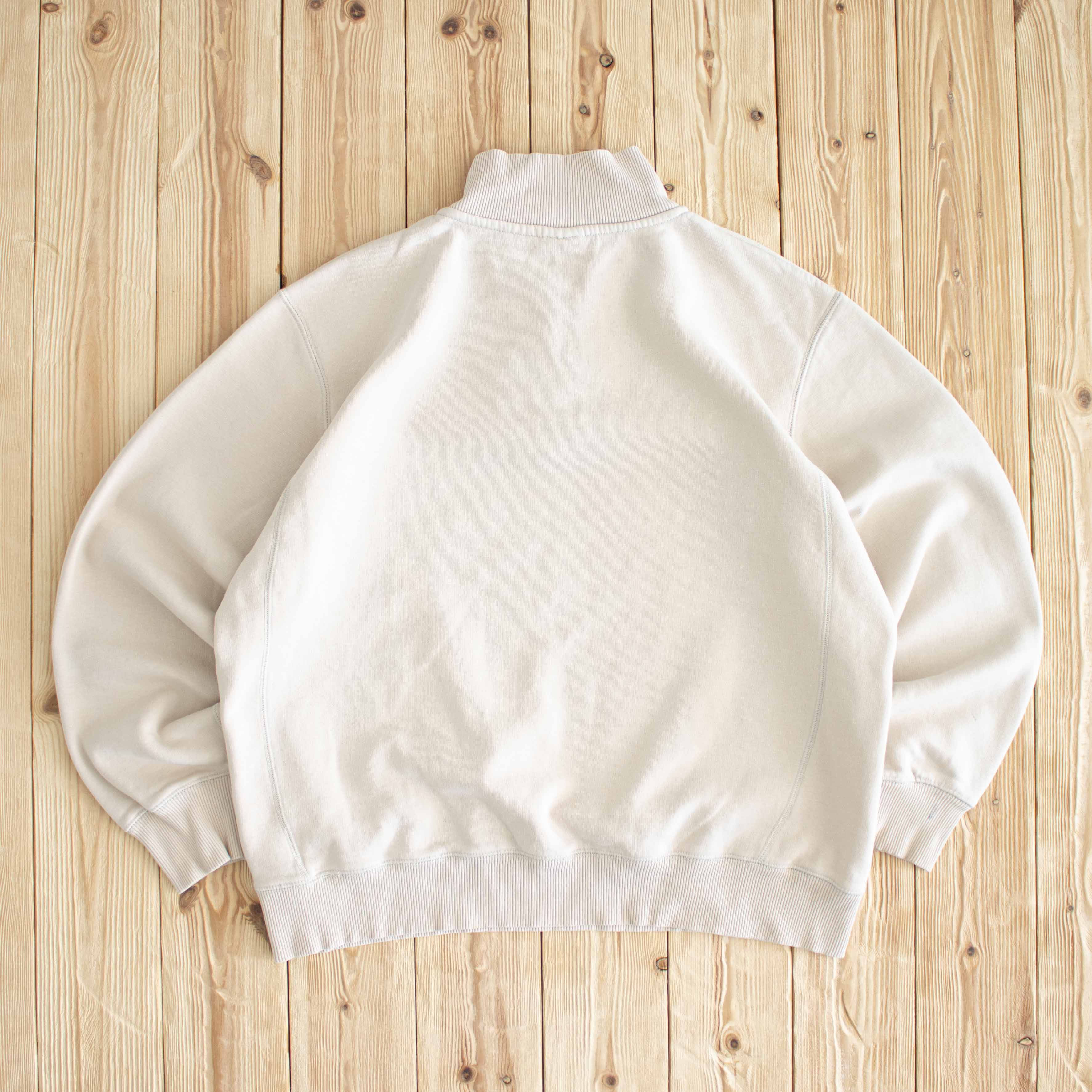 (M/L) Nike Vintage Essential Embroidered Quarter-Zip Beige